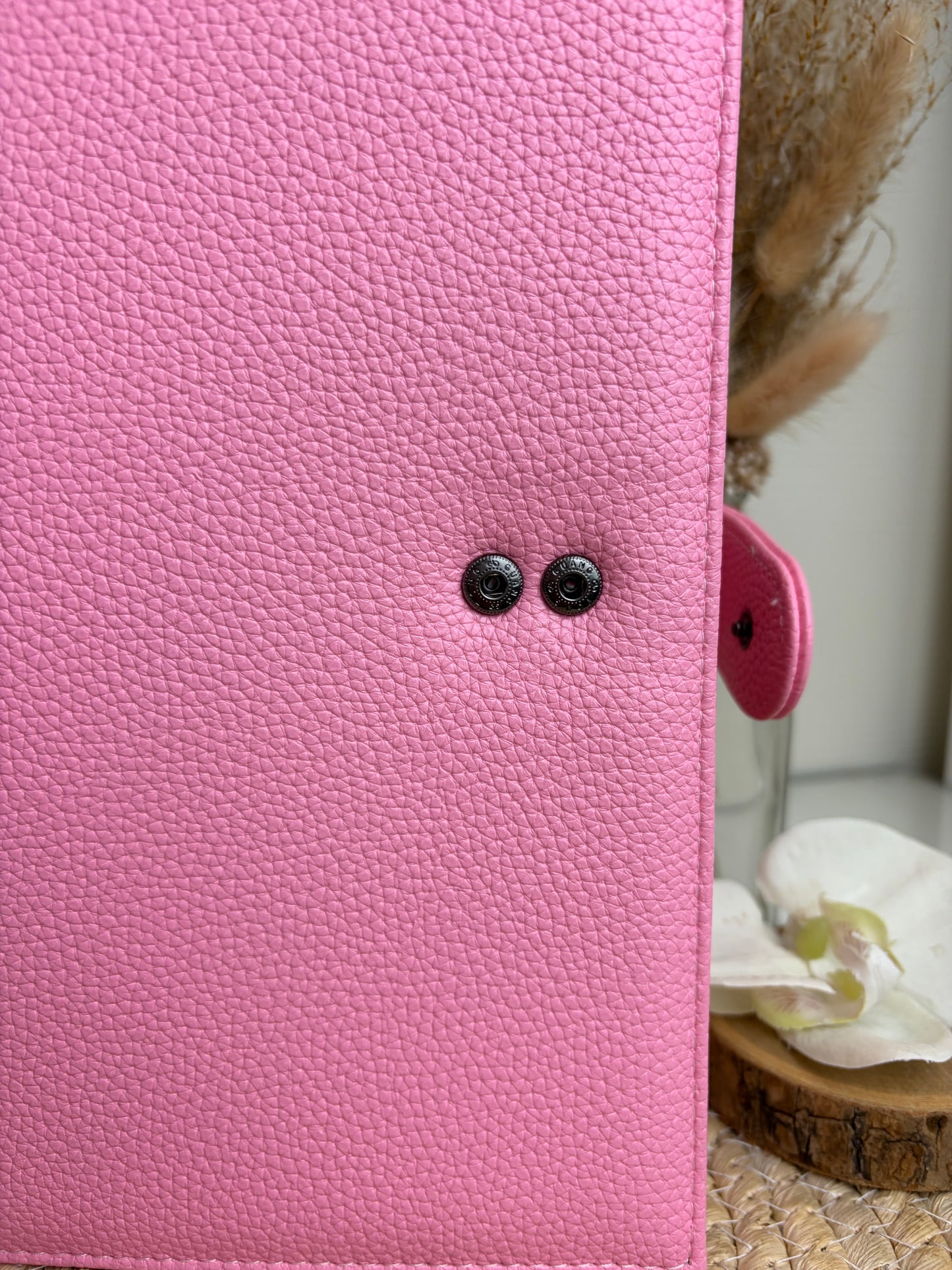 A5 binder dubbele drukknop Barbie roze zwarte ringband