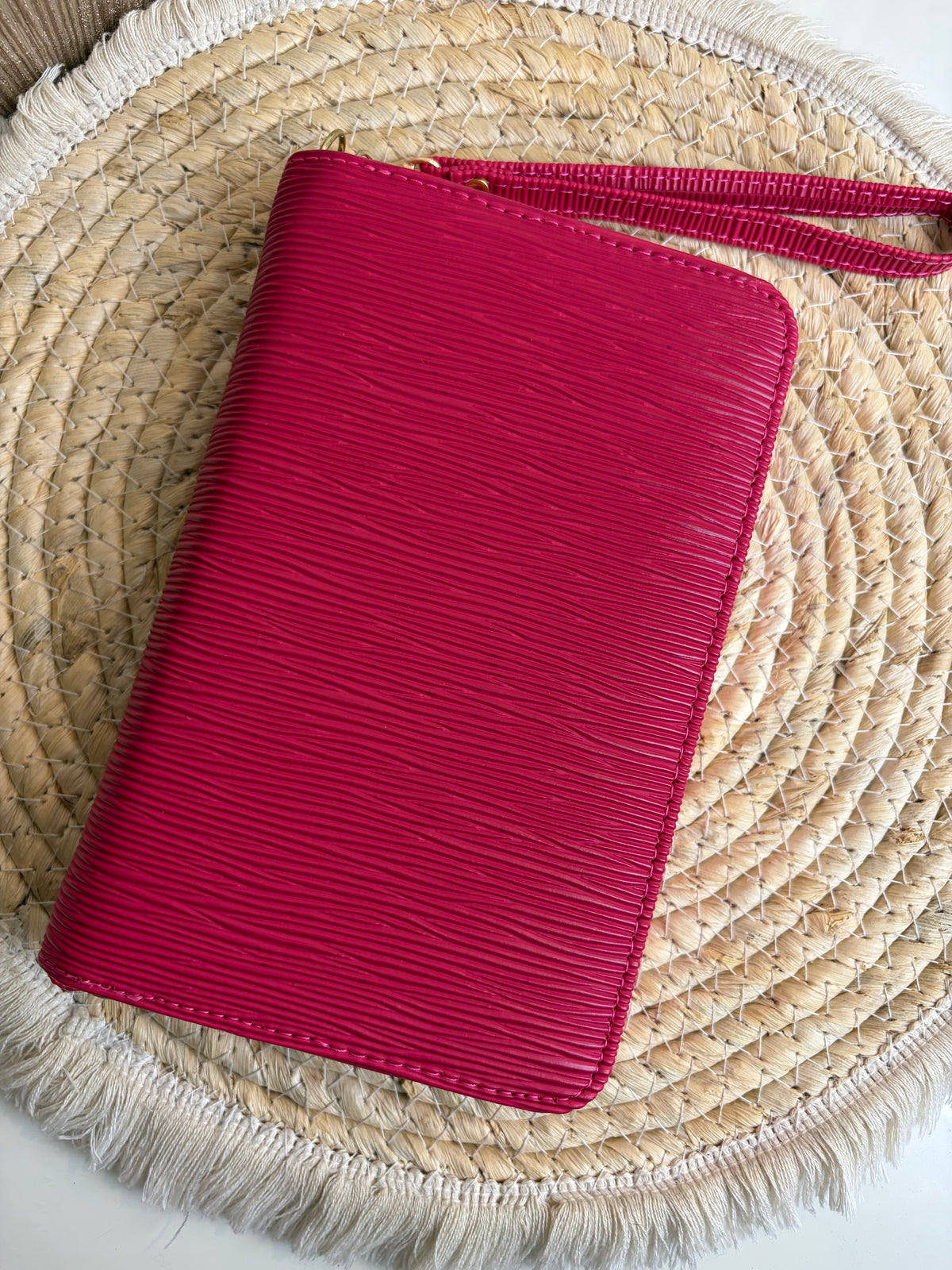 A6 portemonnee binder fuchsia