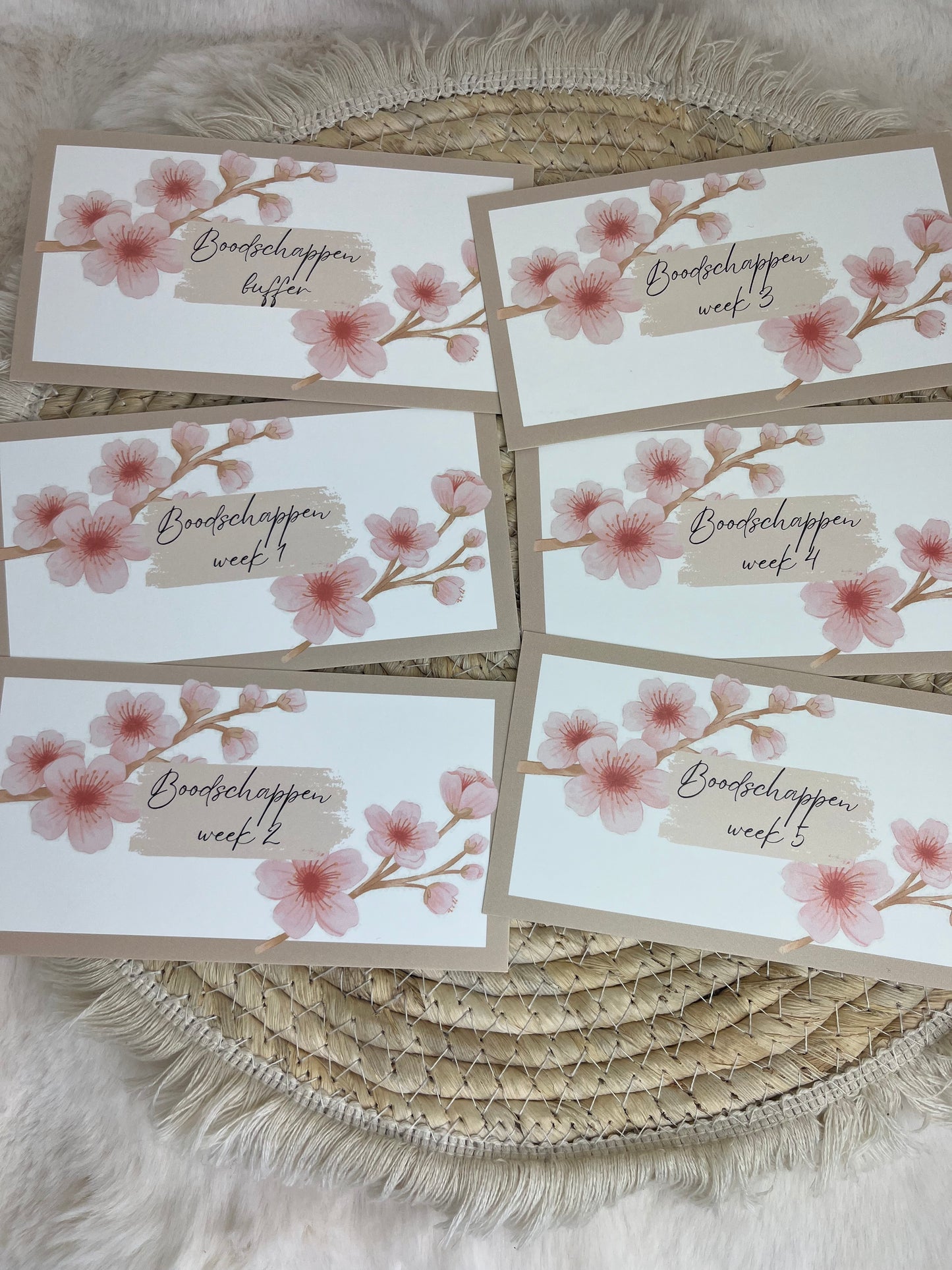 Boodschappen dashboard set blossom A6