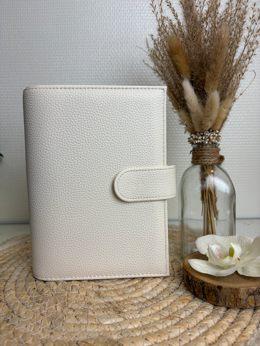 A6 binder dubbele drukknoop crème