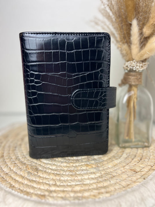 Binder croco zwart A6