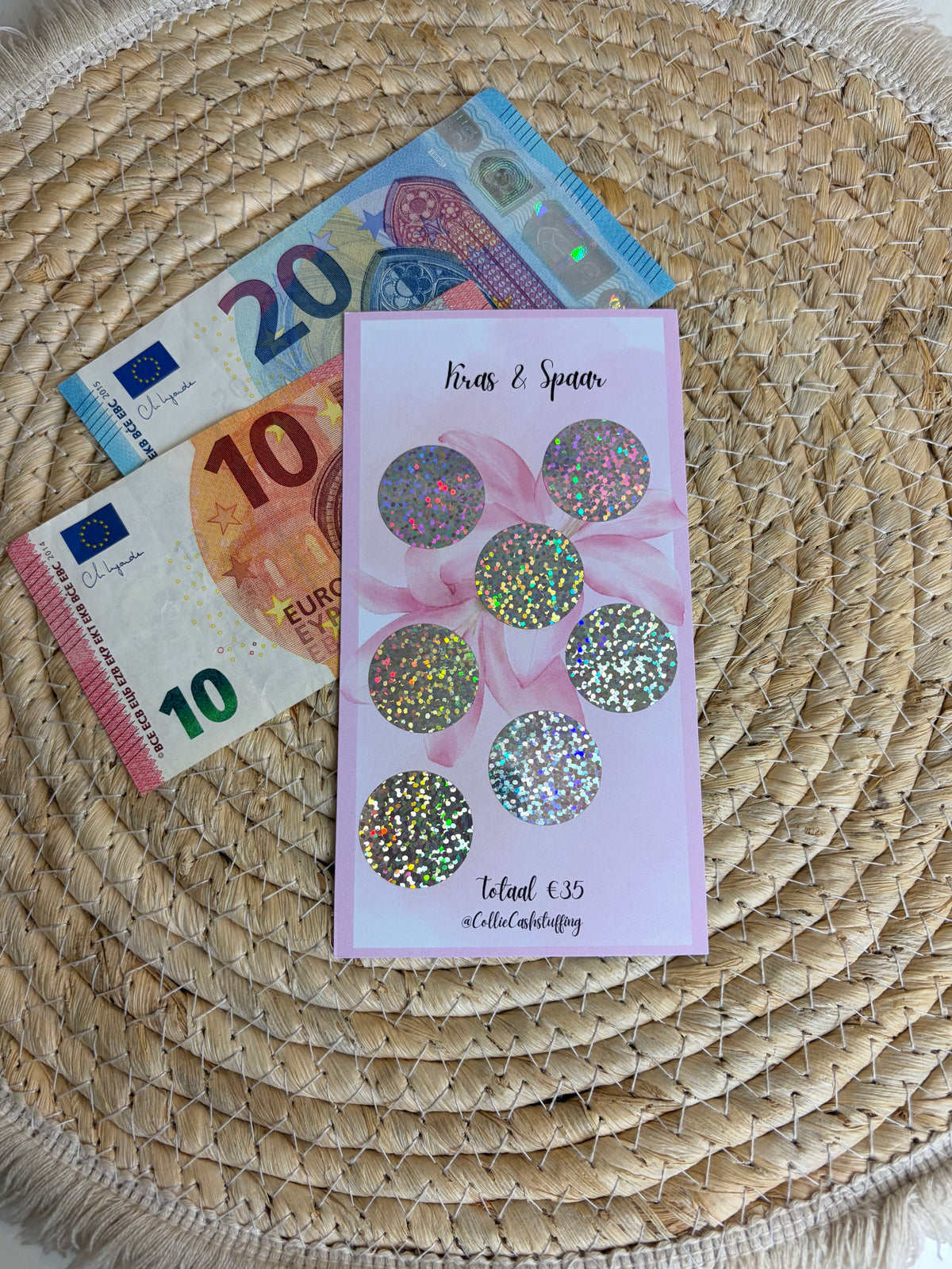 Kras en spaar roze A6