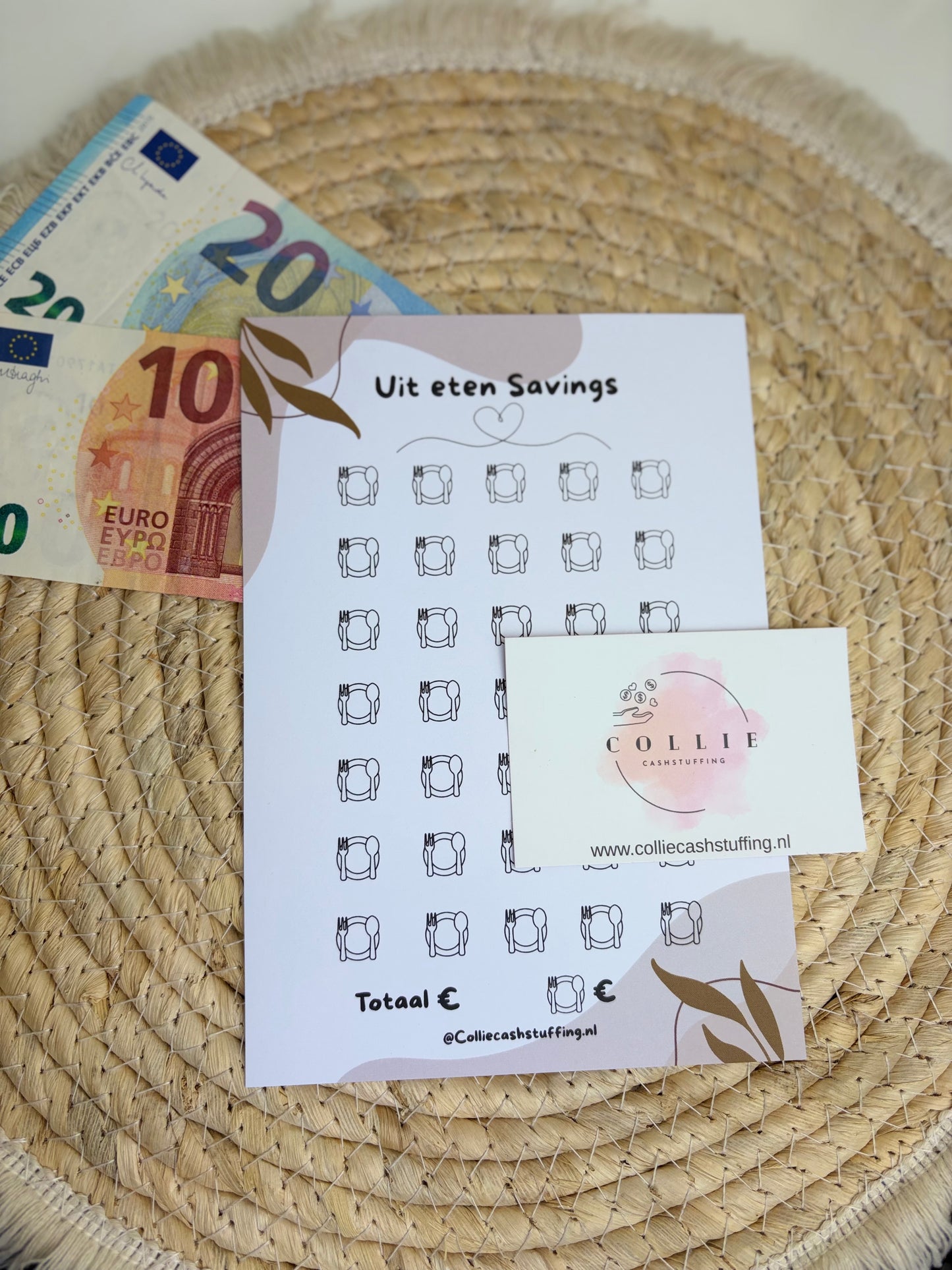 Uit eten savings challenge japandi A5