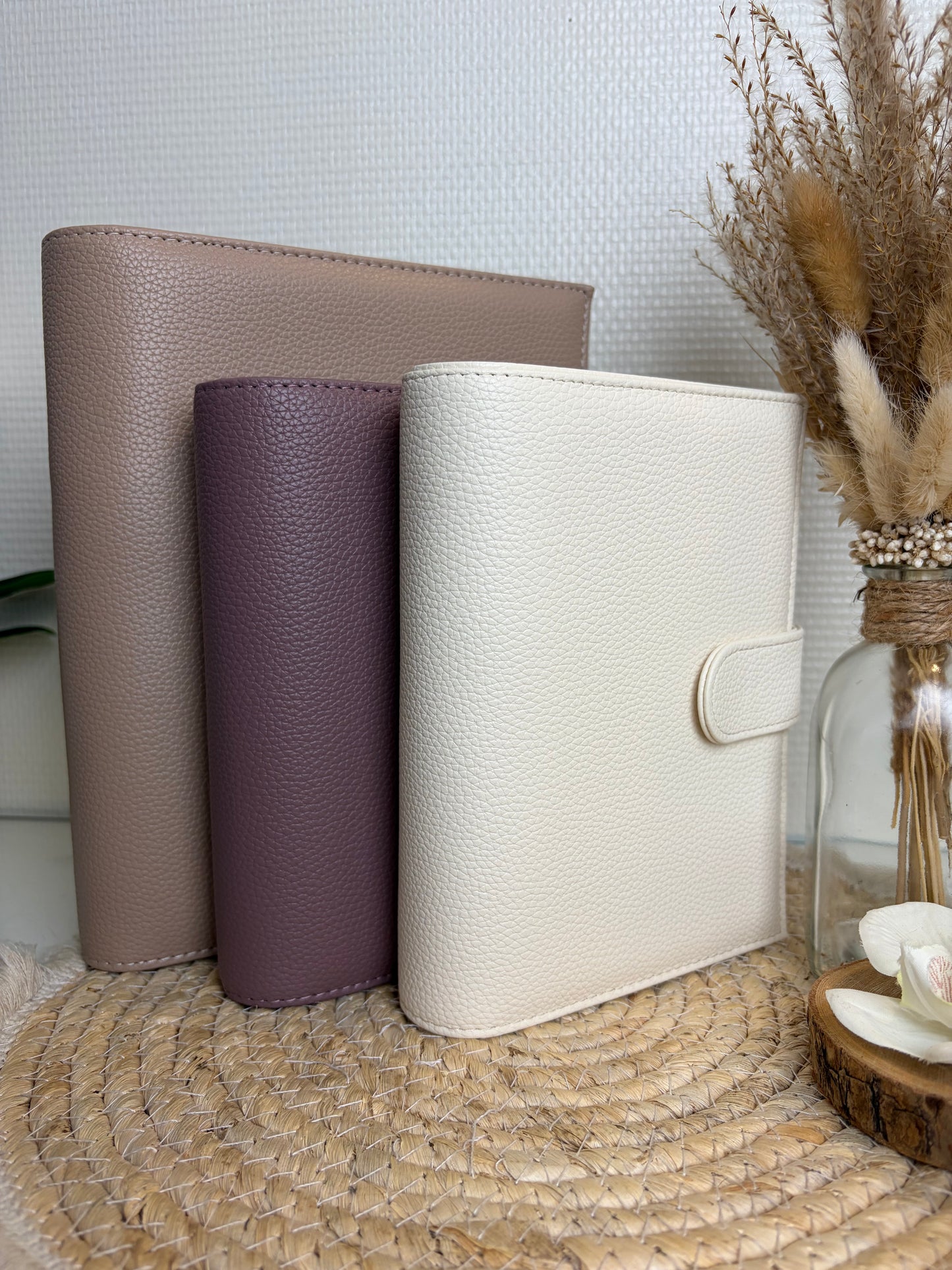 A6 binder dubbele drukknoop crème