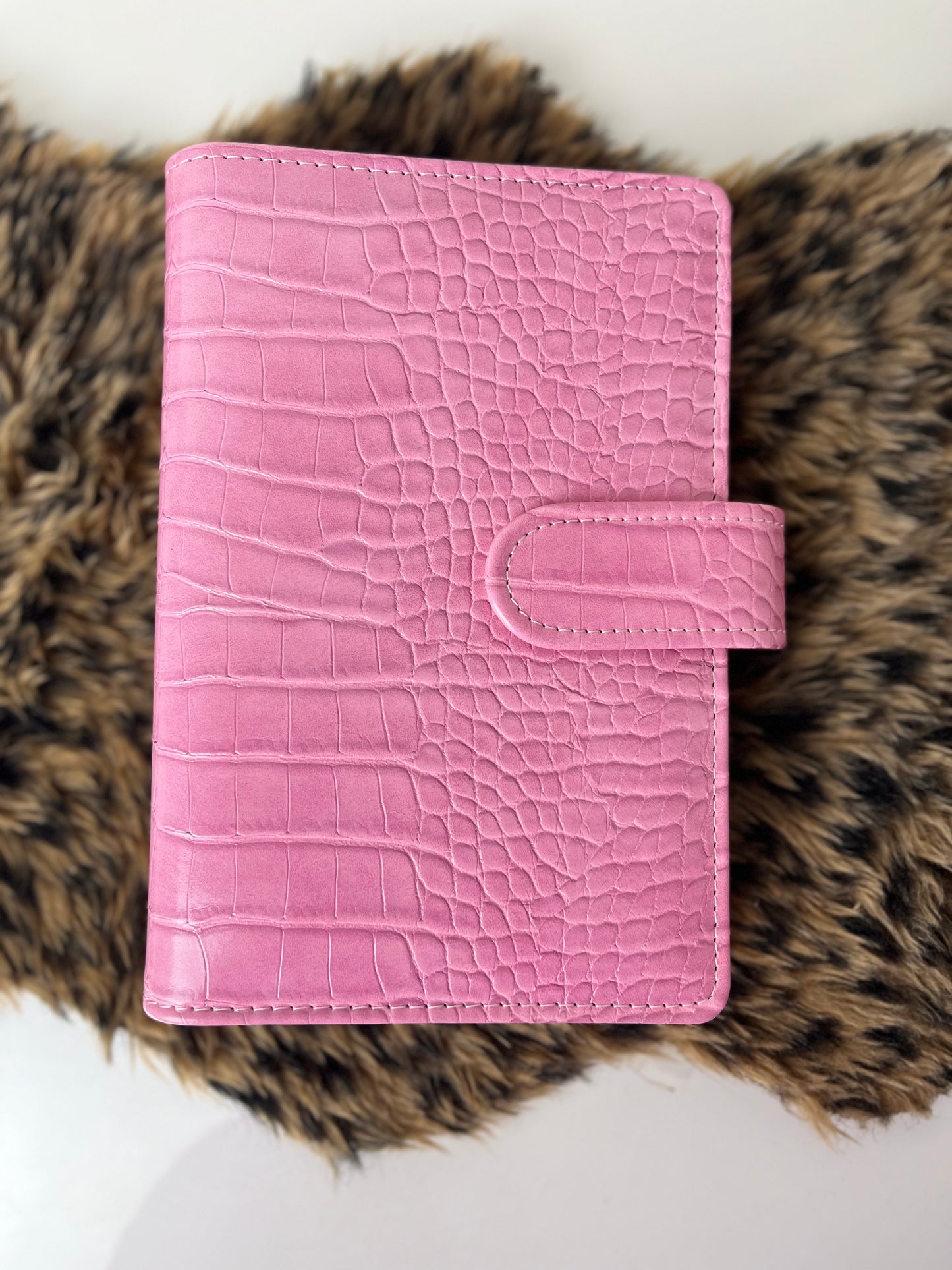 Binder croco roze