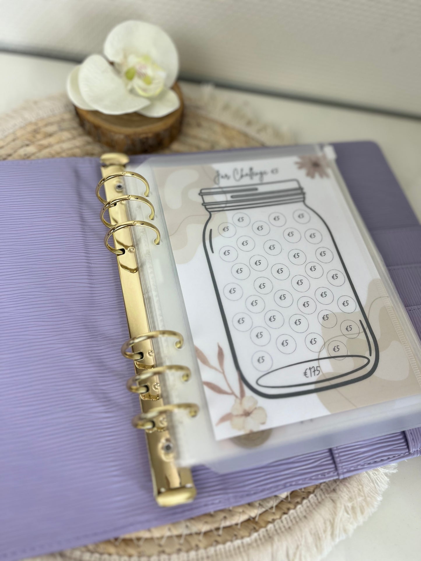 Luxe A5 binder taupe