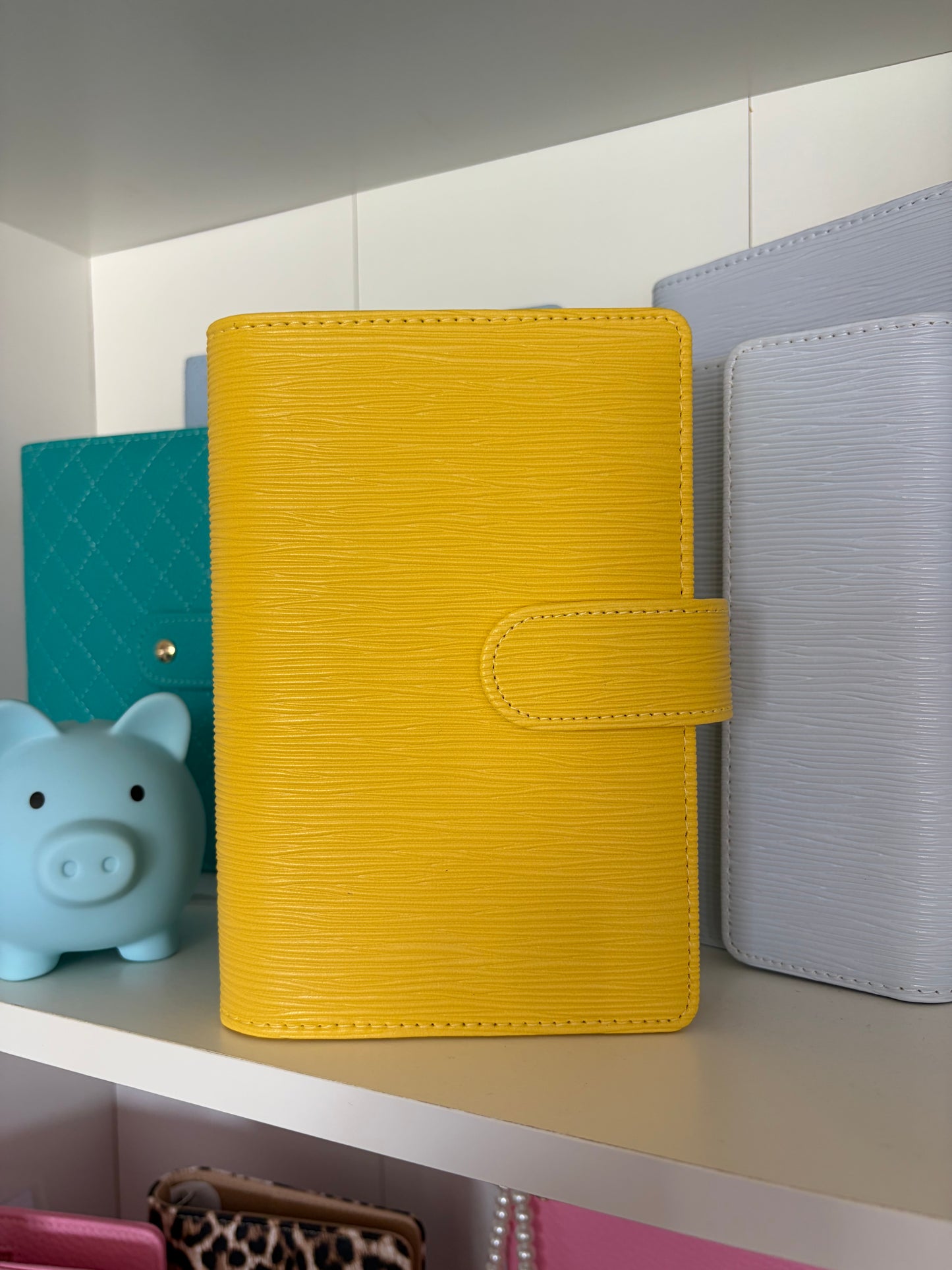 Saffiano binder a6 yellow