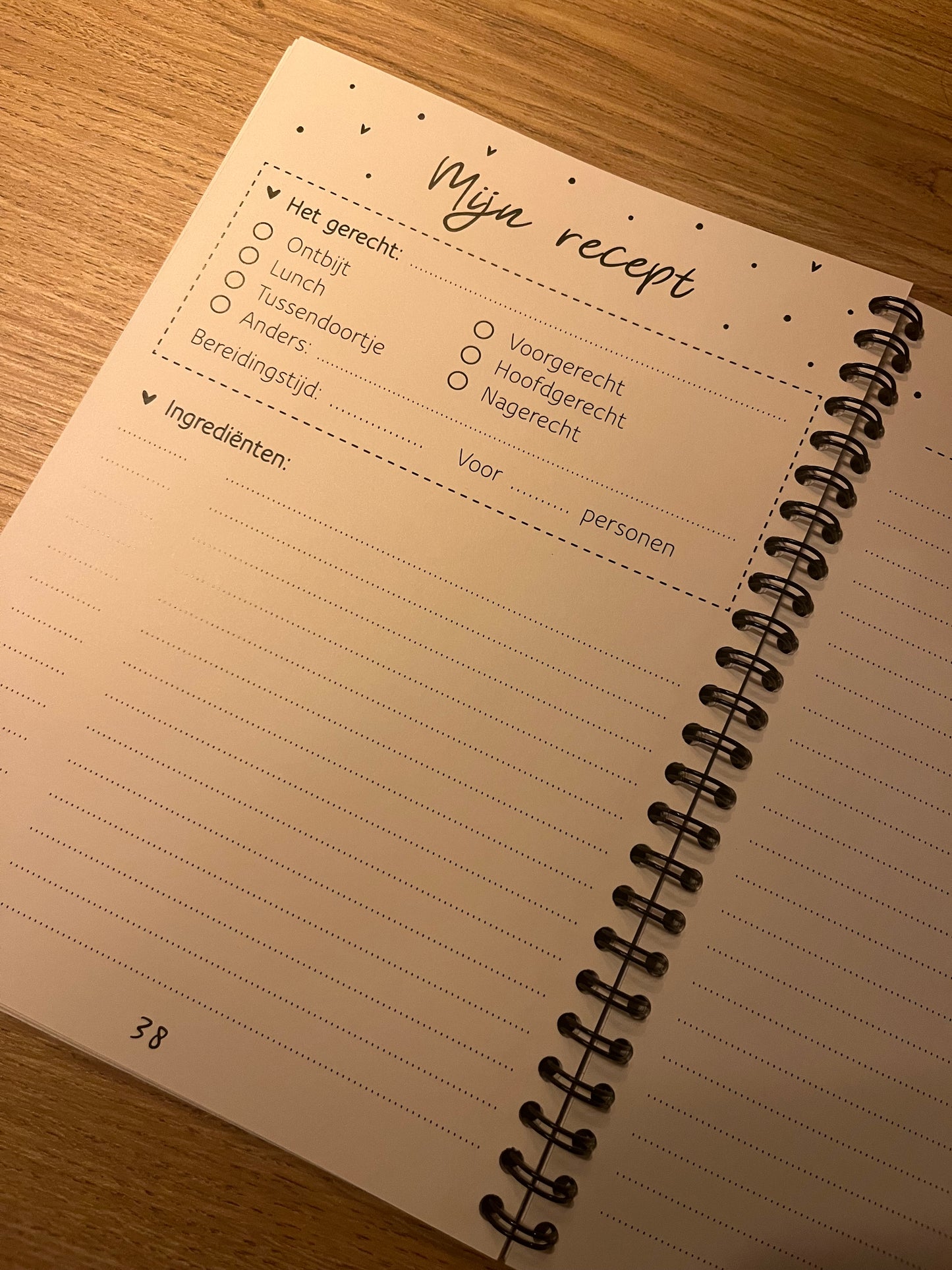 Recepten boekje