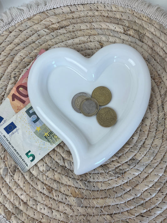 Geld schaaltje hart