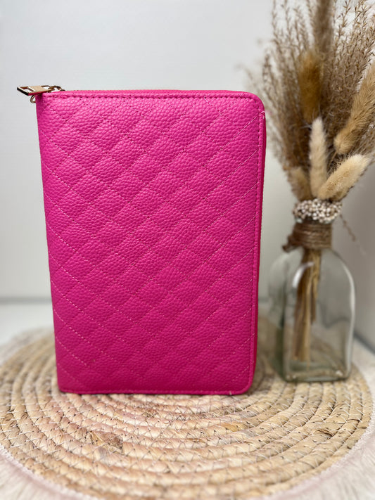 Luxe rits binder hot pink