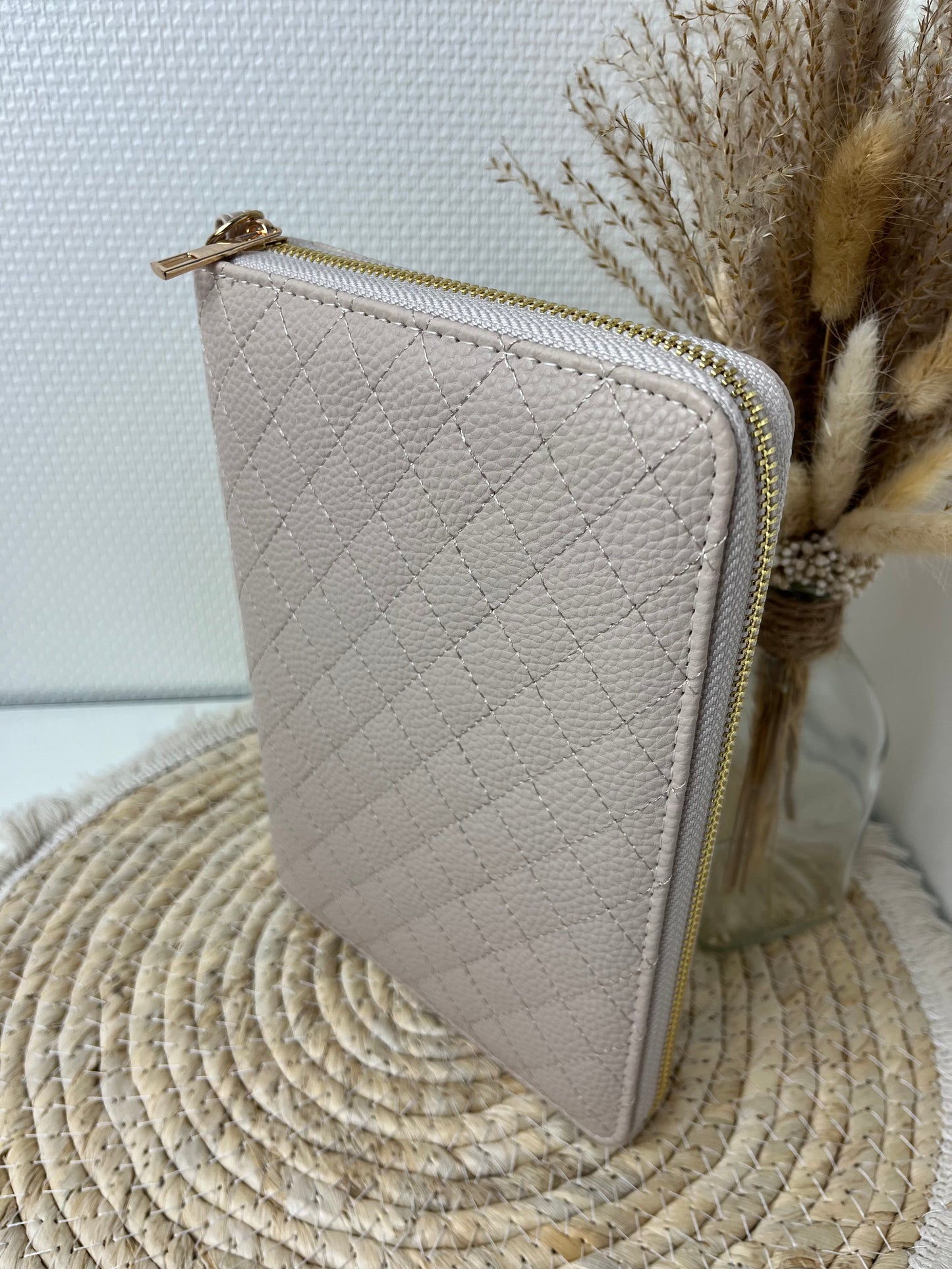 Luxe rits binder a6 beige