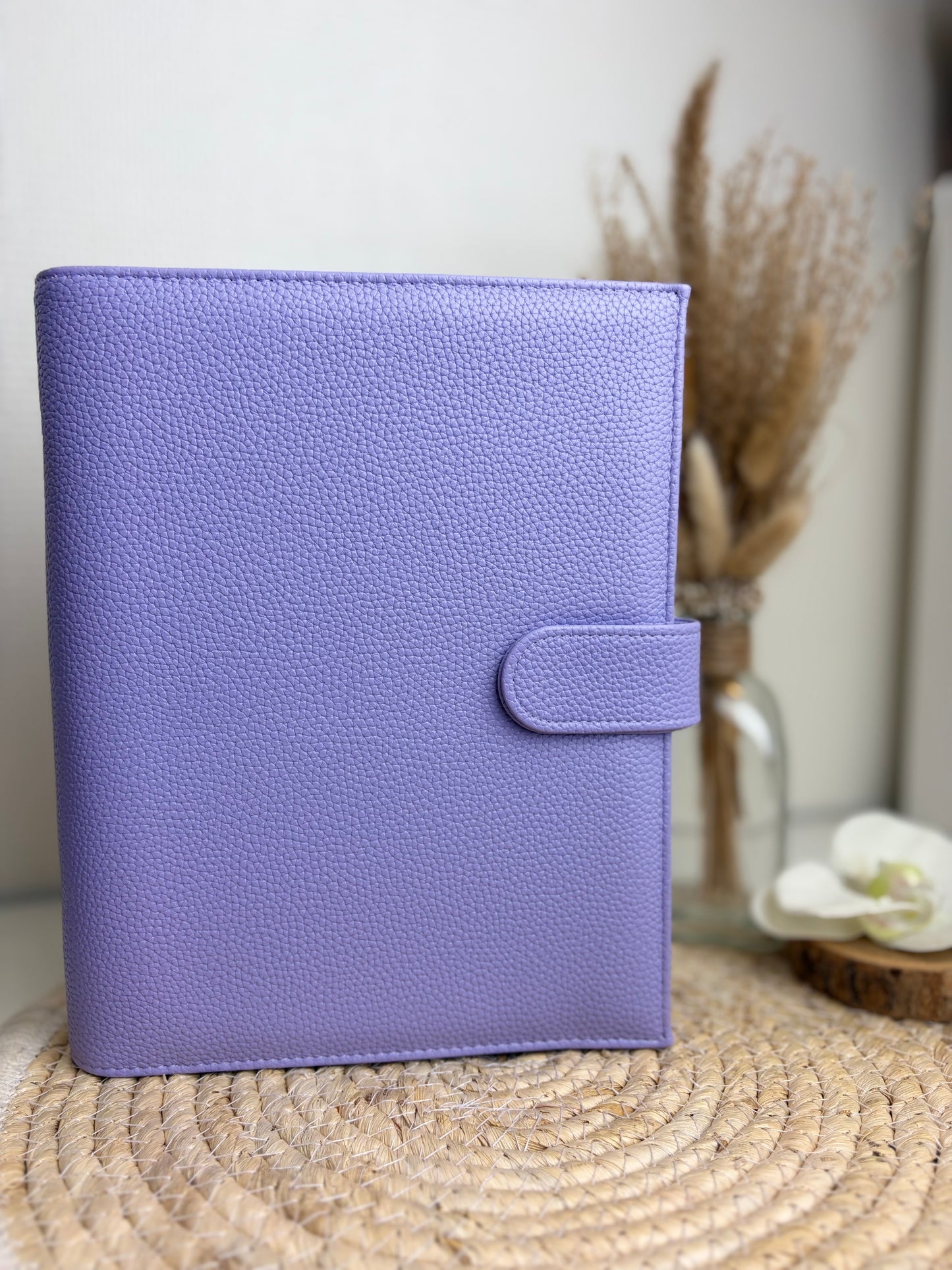 A5 binder dubbele drukknop lila