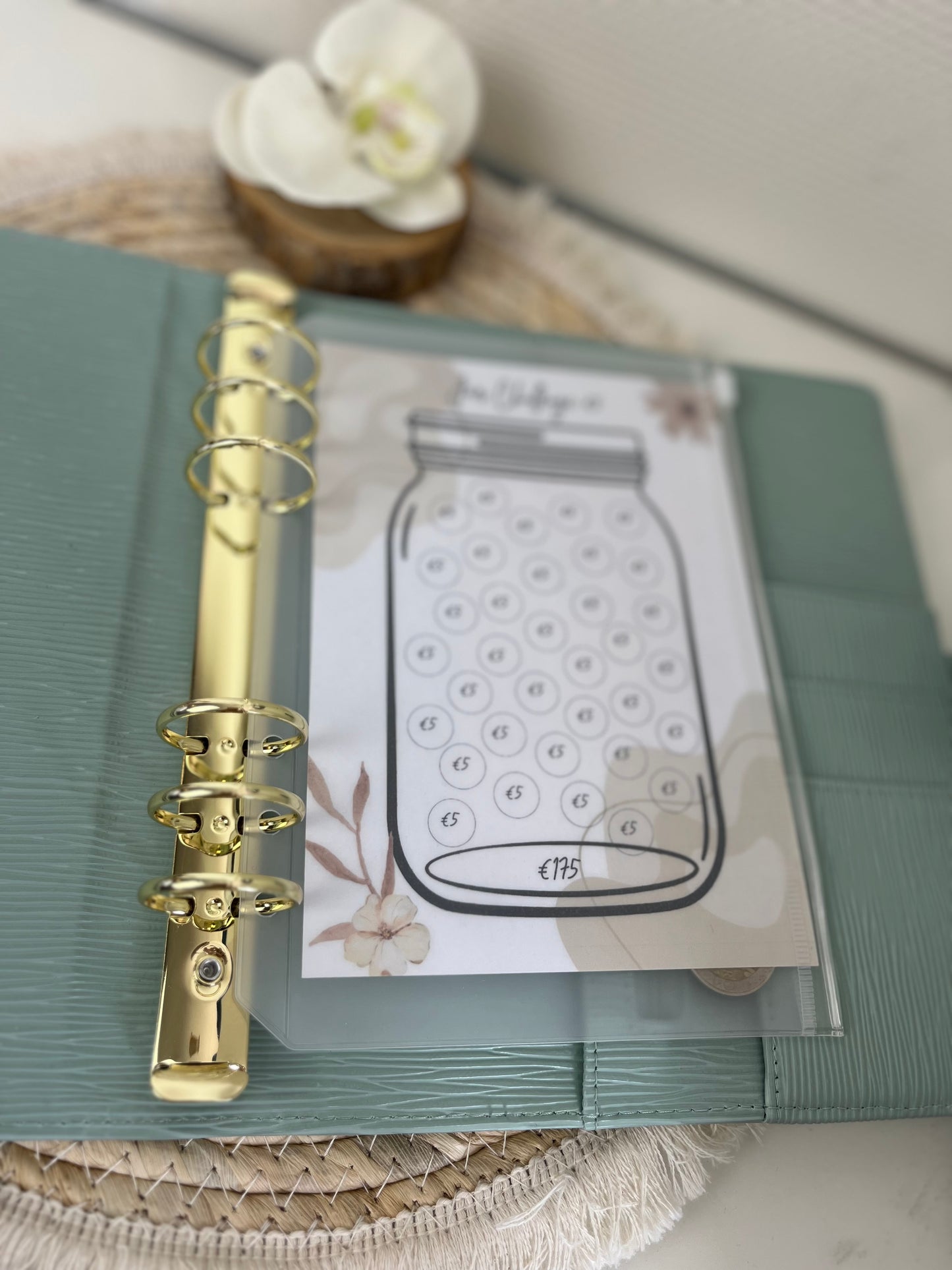 Luxe A5 binder Mint