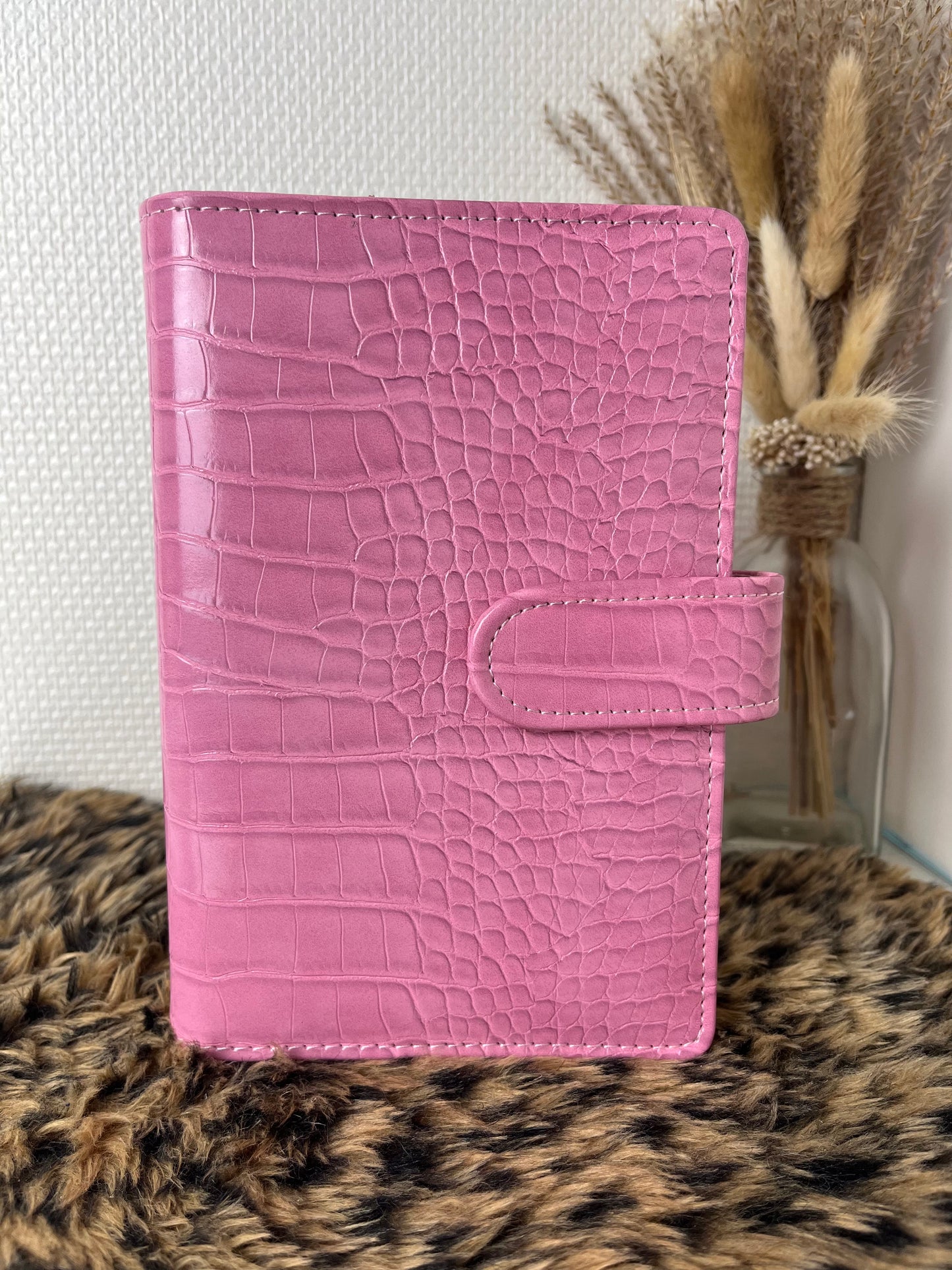 Binder croco roze