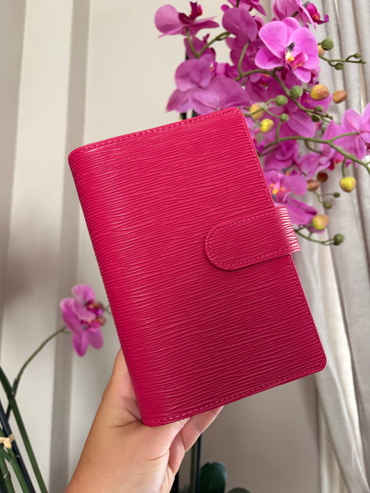 Saffiano binder a6 fuchsia