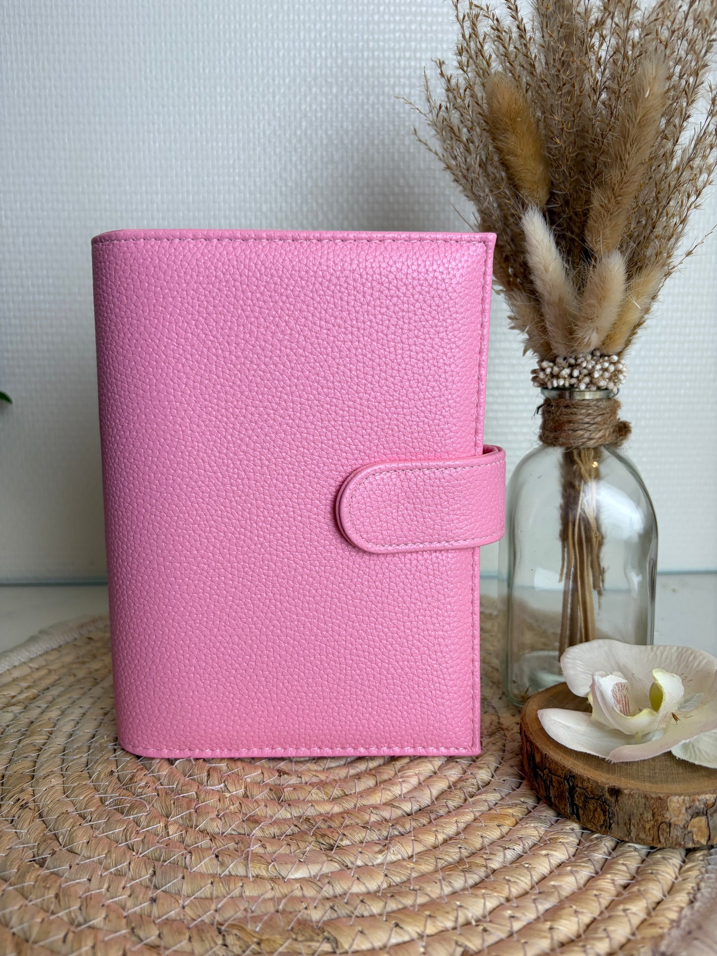 A6 binder dubbele drukknoop Barbie roze