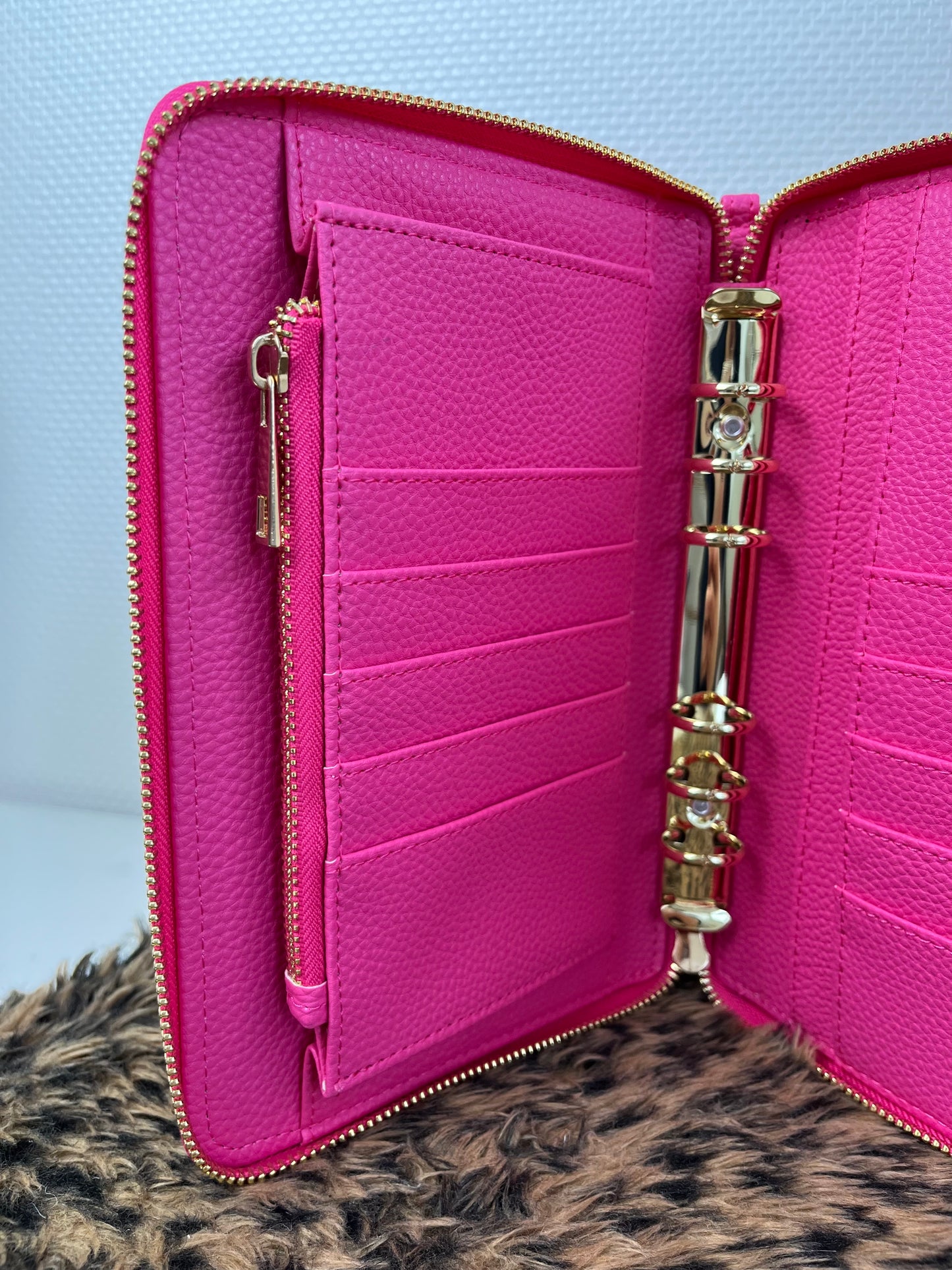 Luxe rits binder hot pink