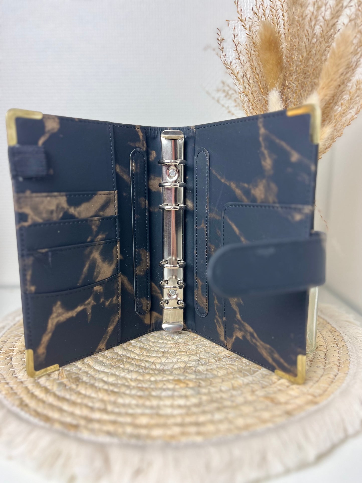 Binder marble zwart A6