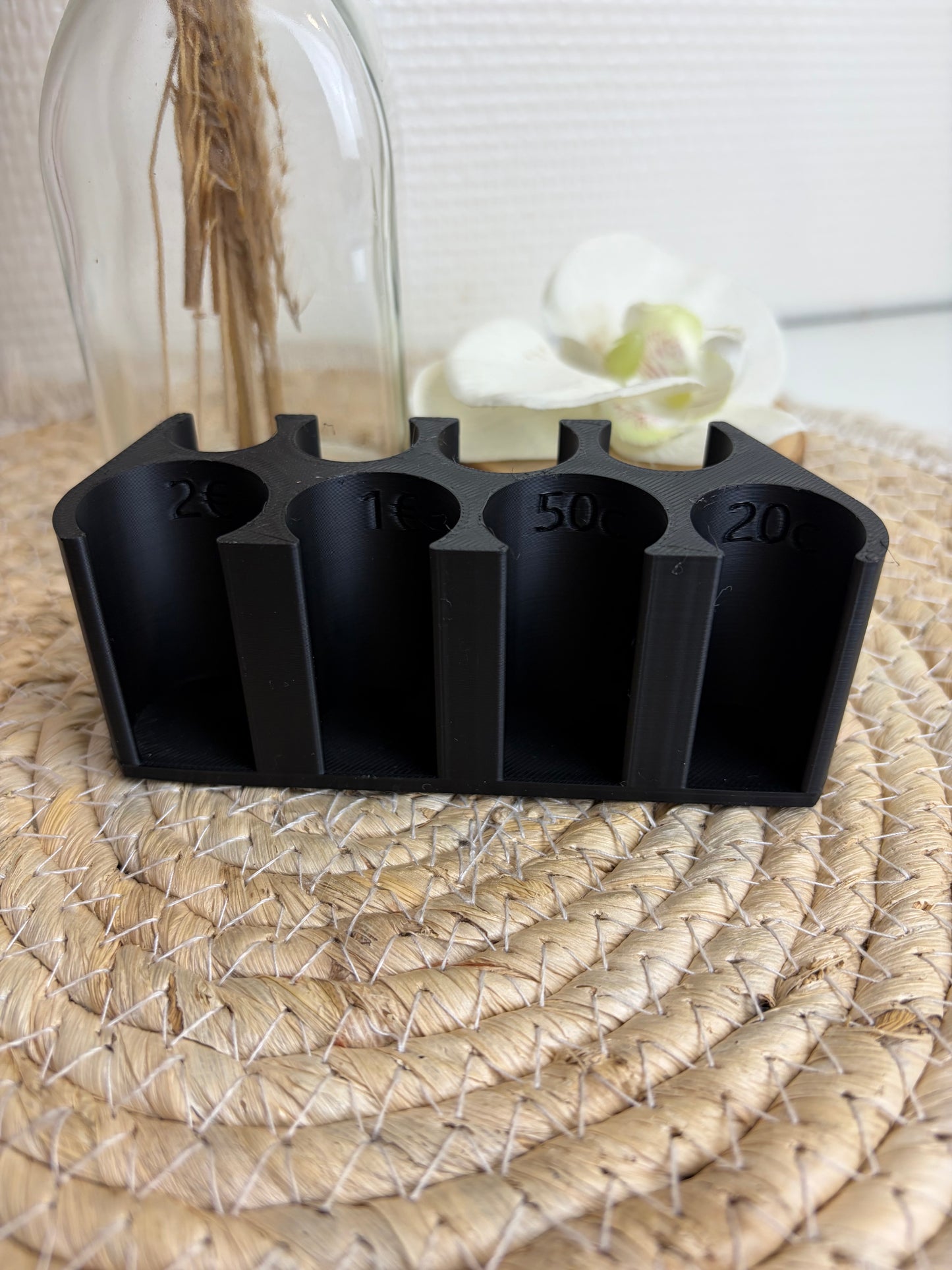 Munt geld organizer zwart
