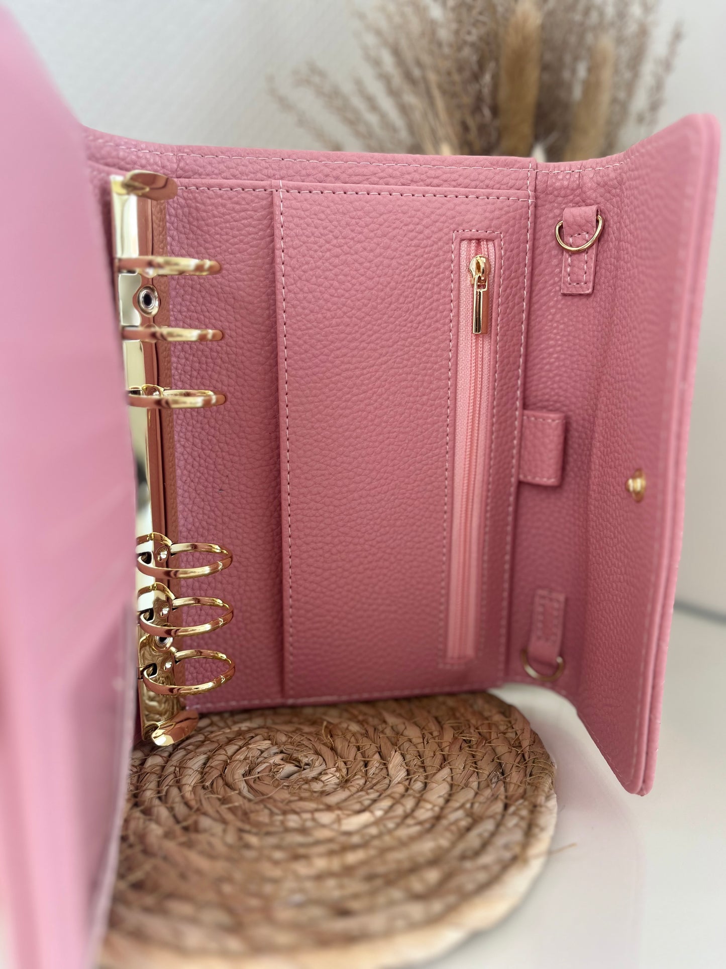 Luxe binder pebble pink