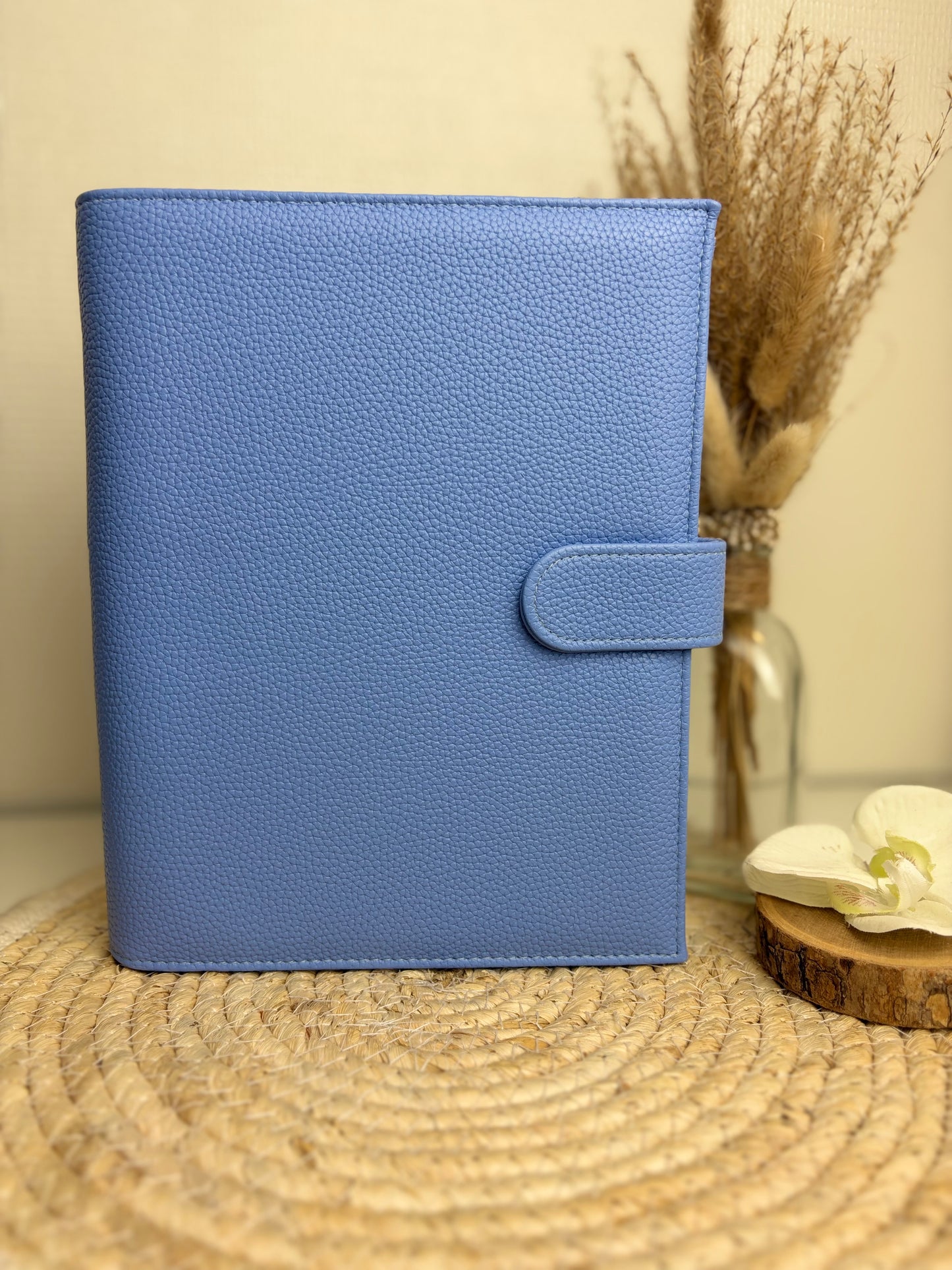 A5 binder dubbele drukknop lavendel blauw
