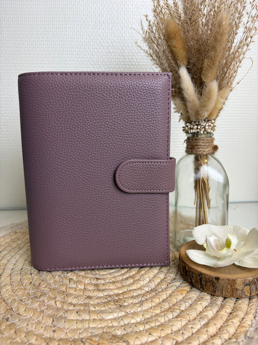 A6 binder dubbele drukknoop mokka