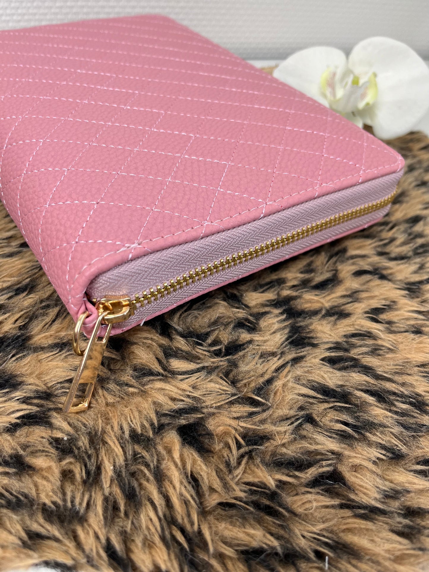 Luxe rits binder roze