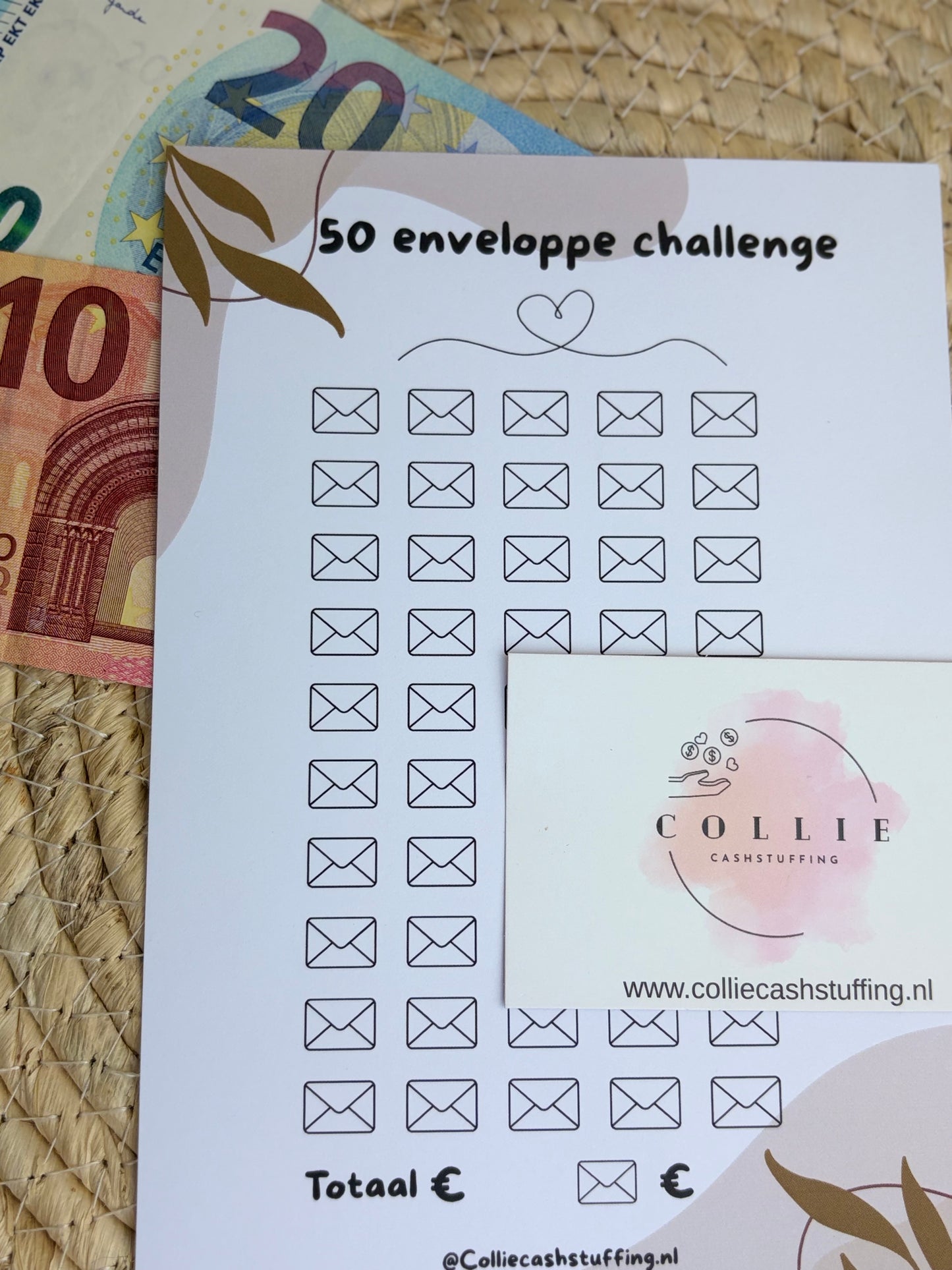 50 enveloppe challenge japandi A5