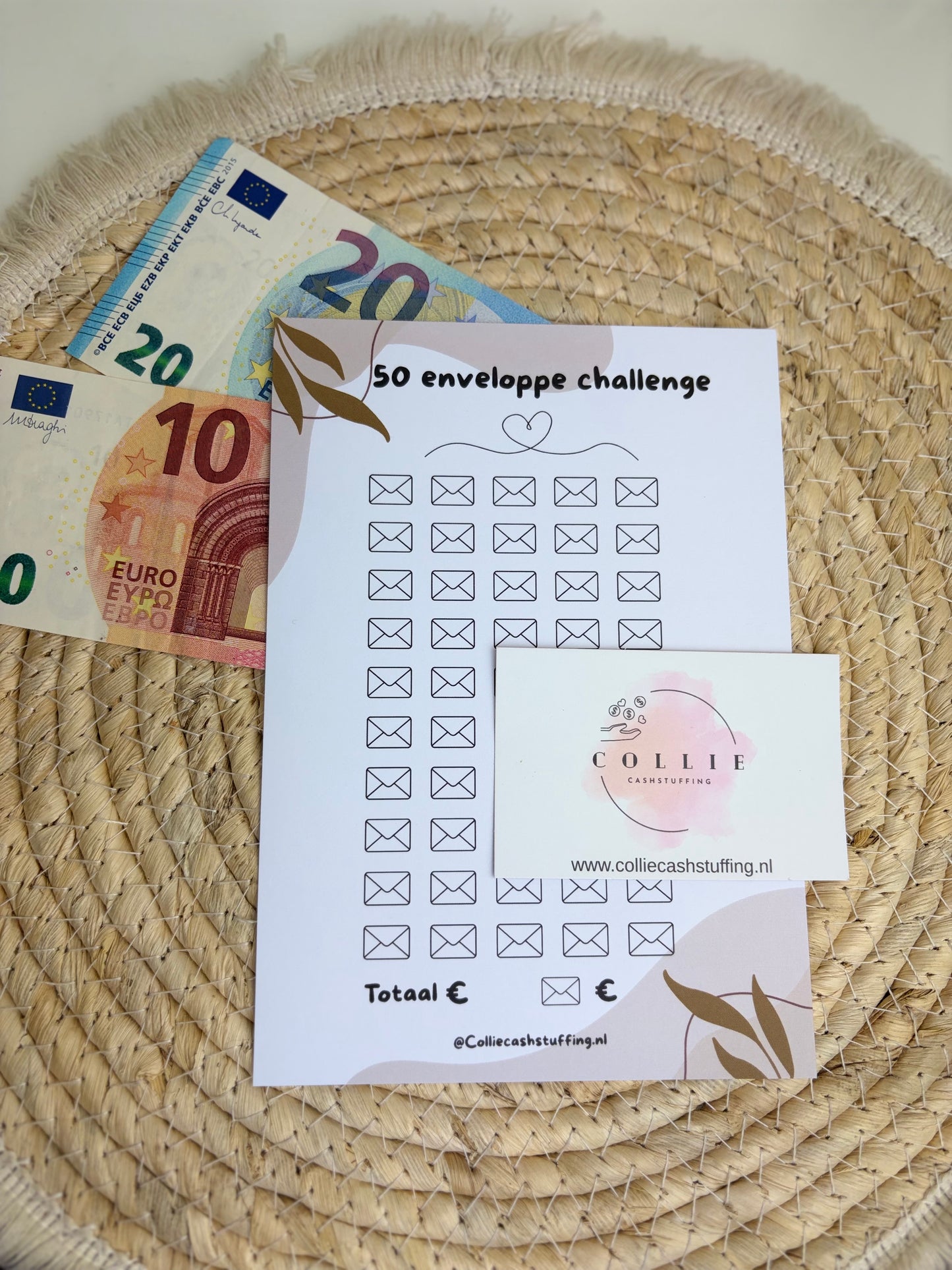50 enveloppe challenge japandi A5
