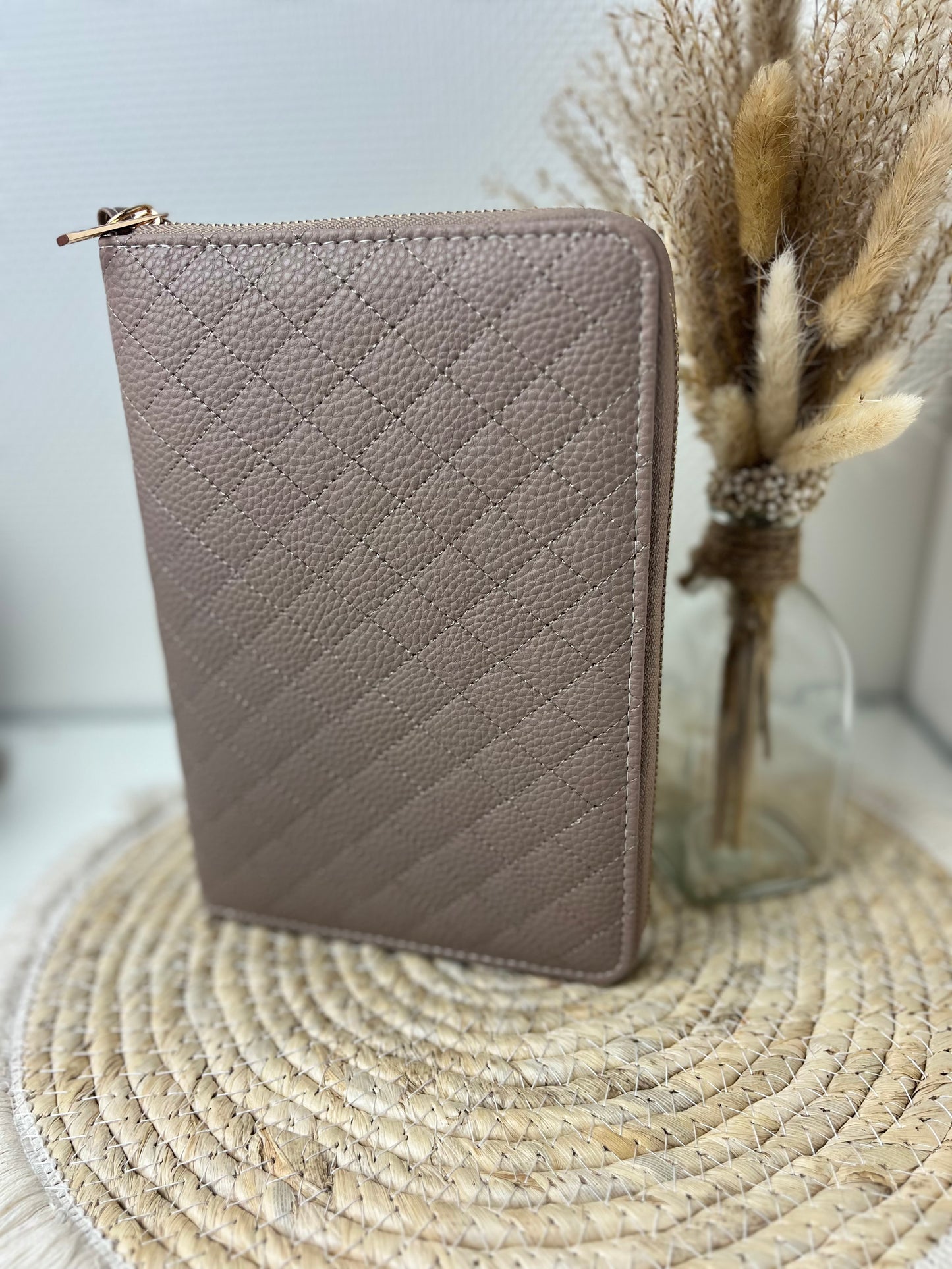 Luxe rits binder taupe