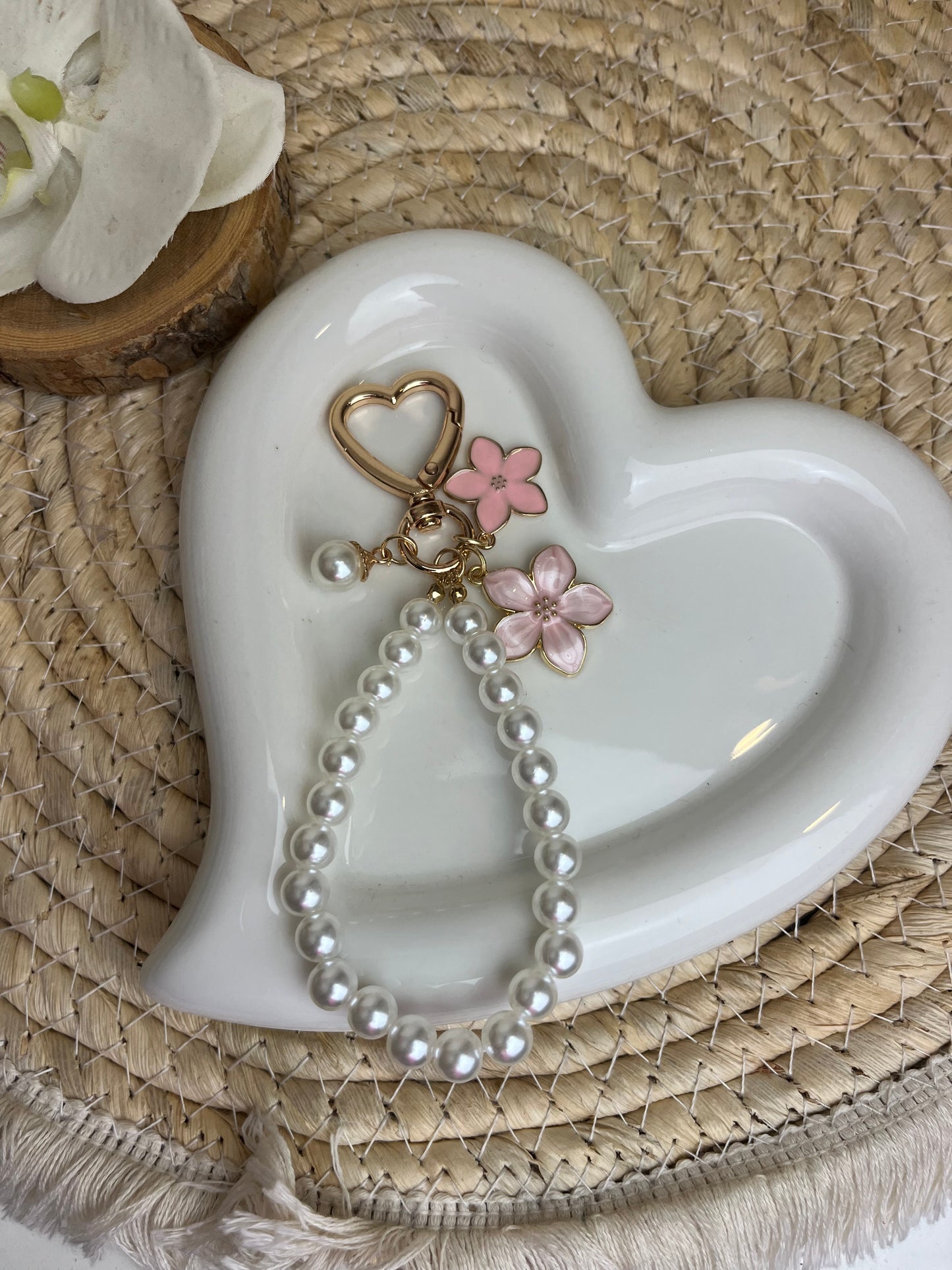 Hanger roze 2 bloemen