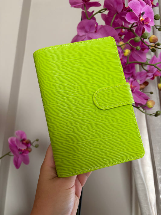 Saffiano binder a6 lime