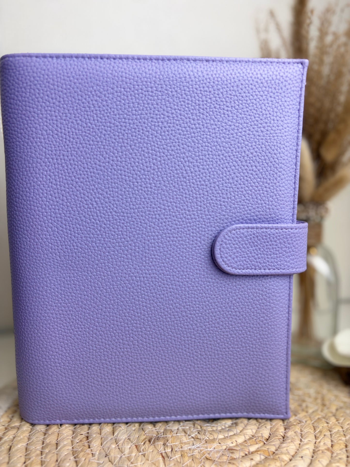 A5 binder dubbele drukknop lila