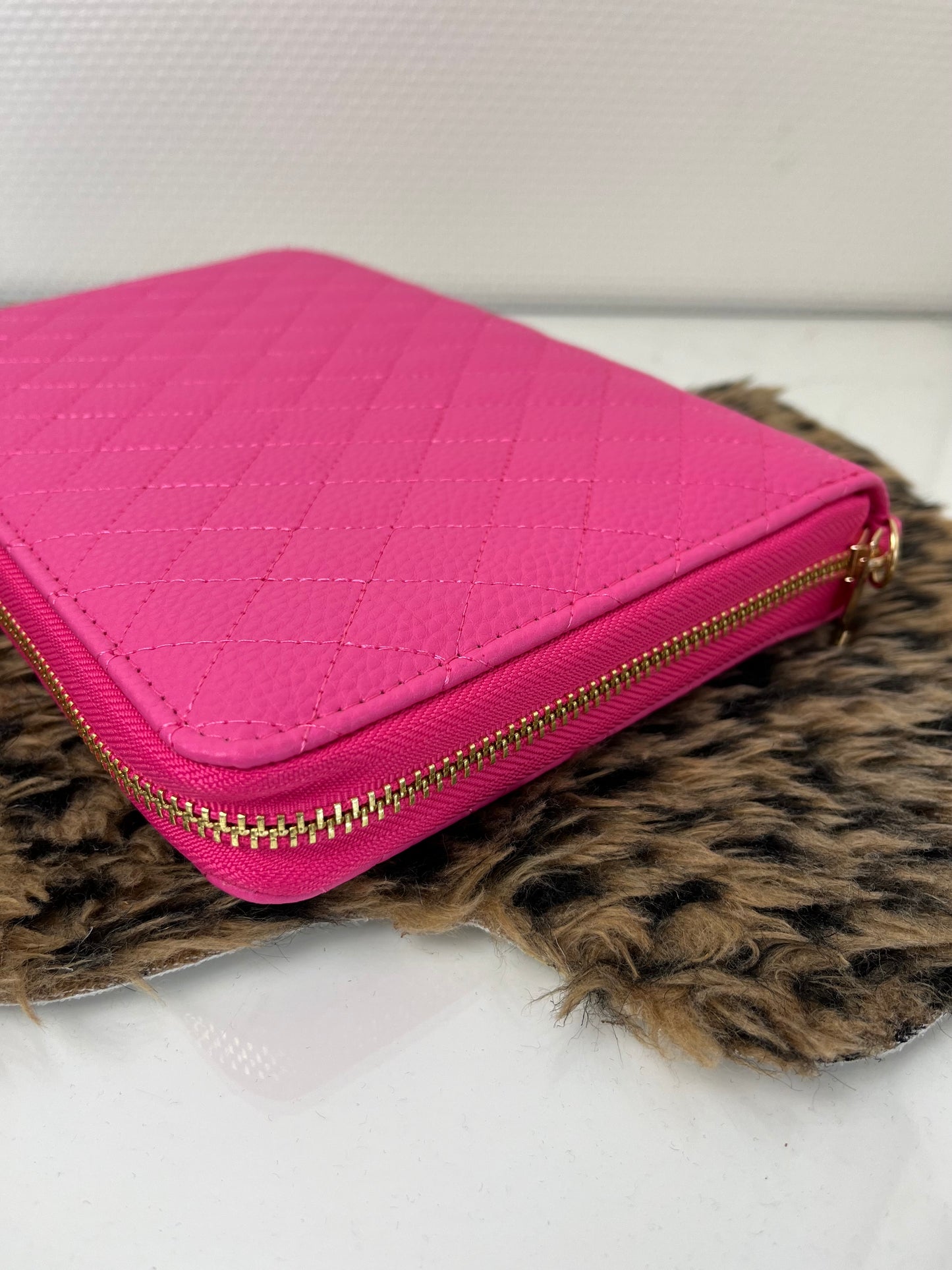 Luxe rits binder hot pink