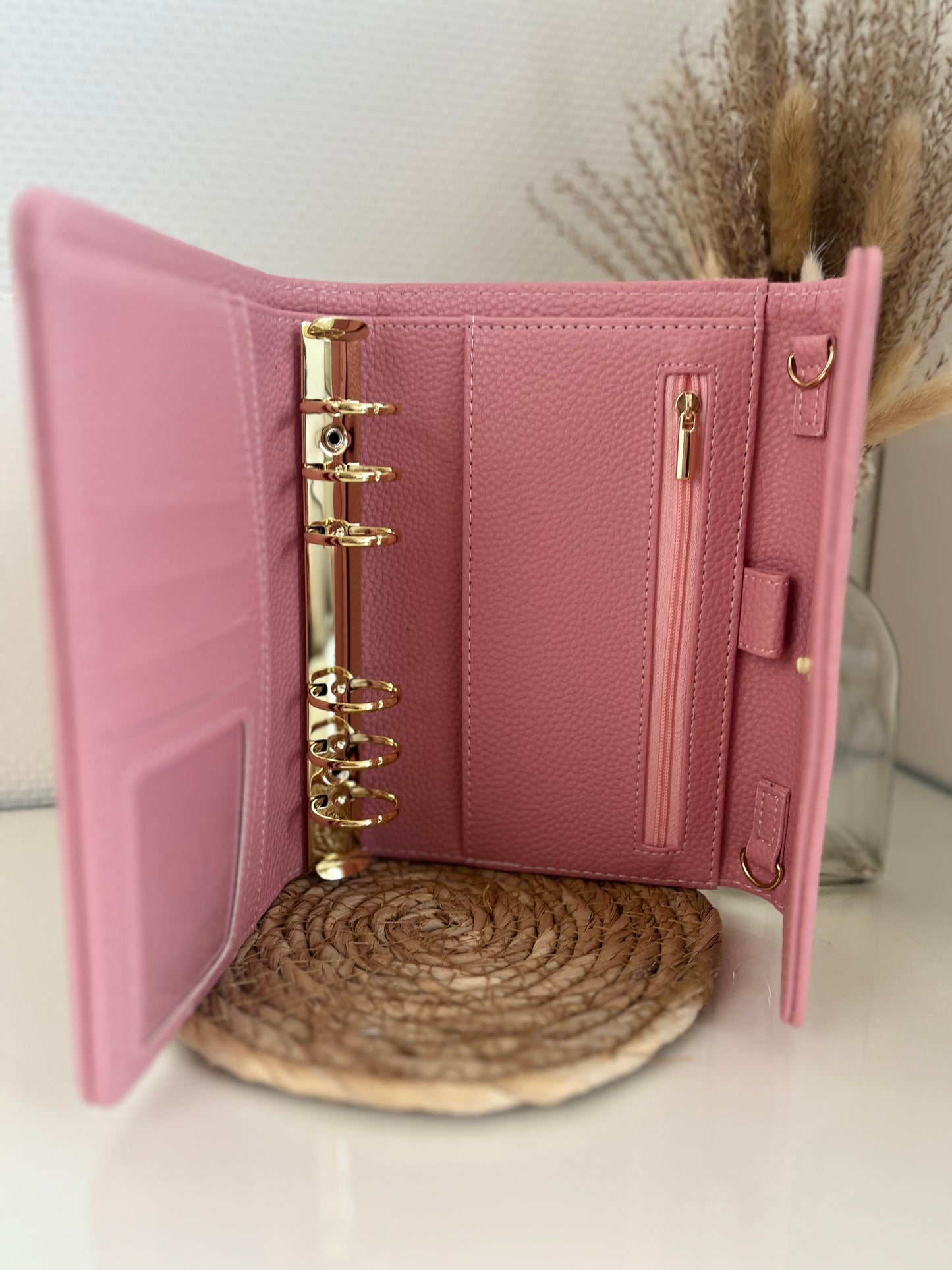 Luxe binder pebble pink