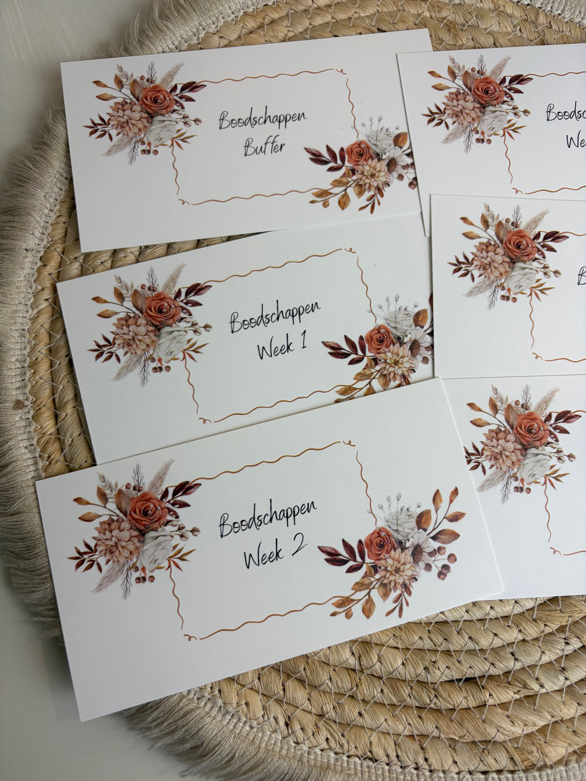 Boodschappen dashboard set autumn A6