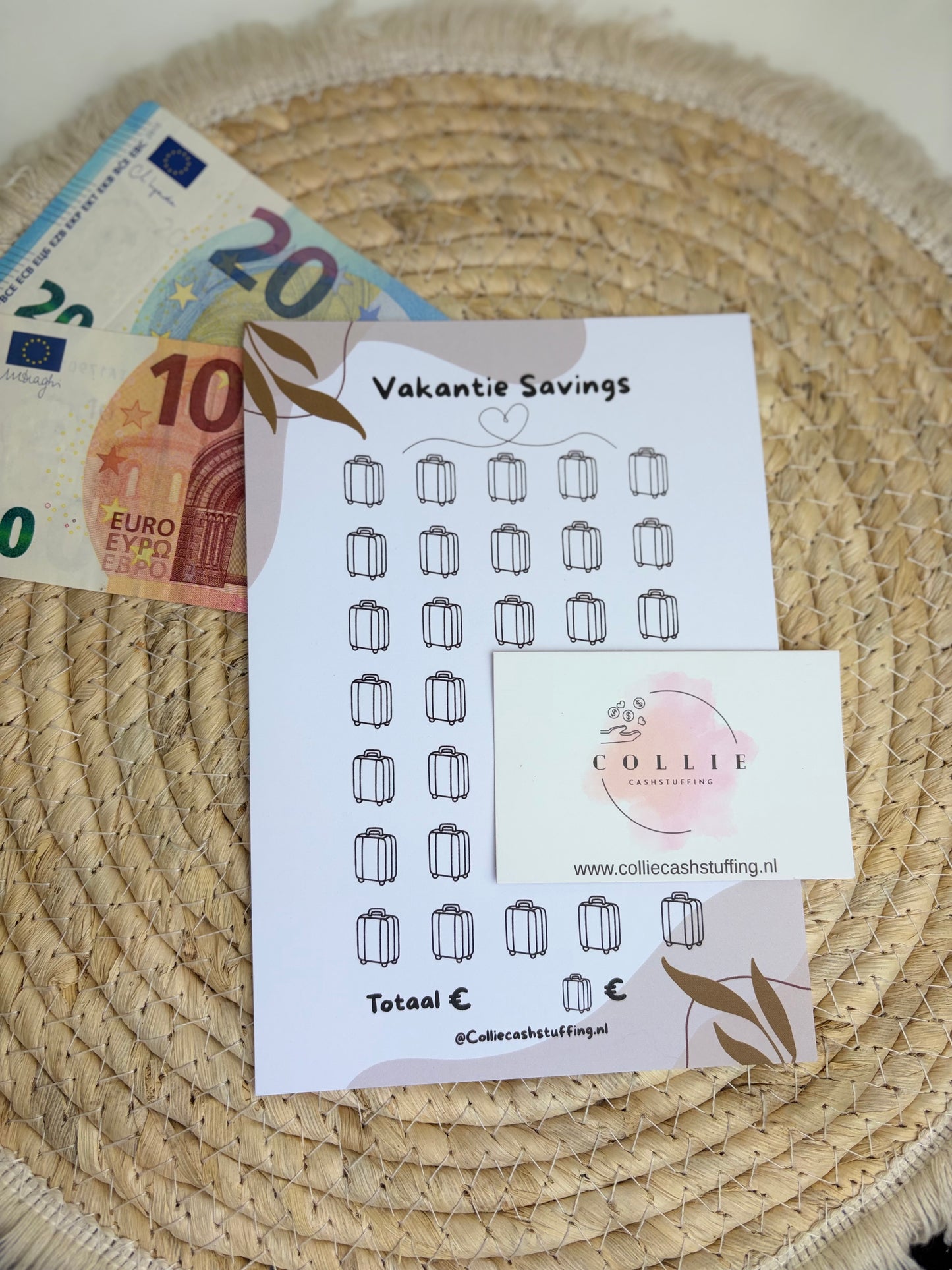 Vakantie savings challenge japandi A5