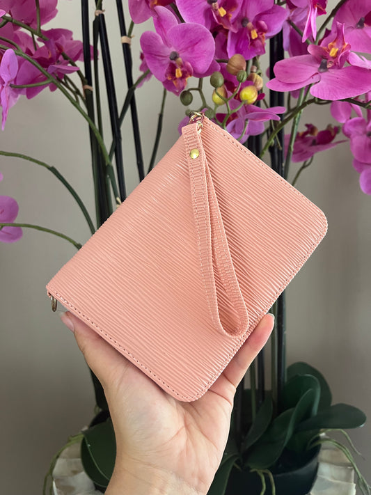 A7 portemonnee binder Peach