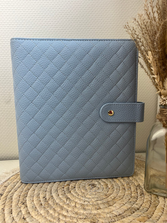Luxe pebble binder A5 baby blauw