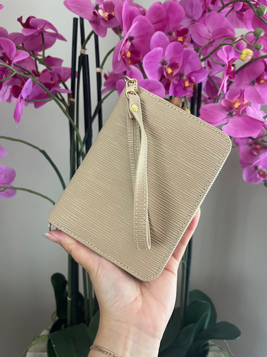 A7 portemonnee binder camel