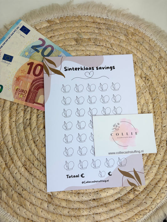 Sinterklaas savings challenge japandi A5