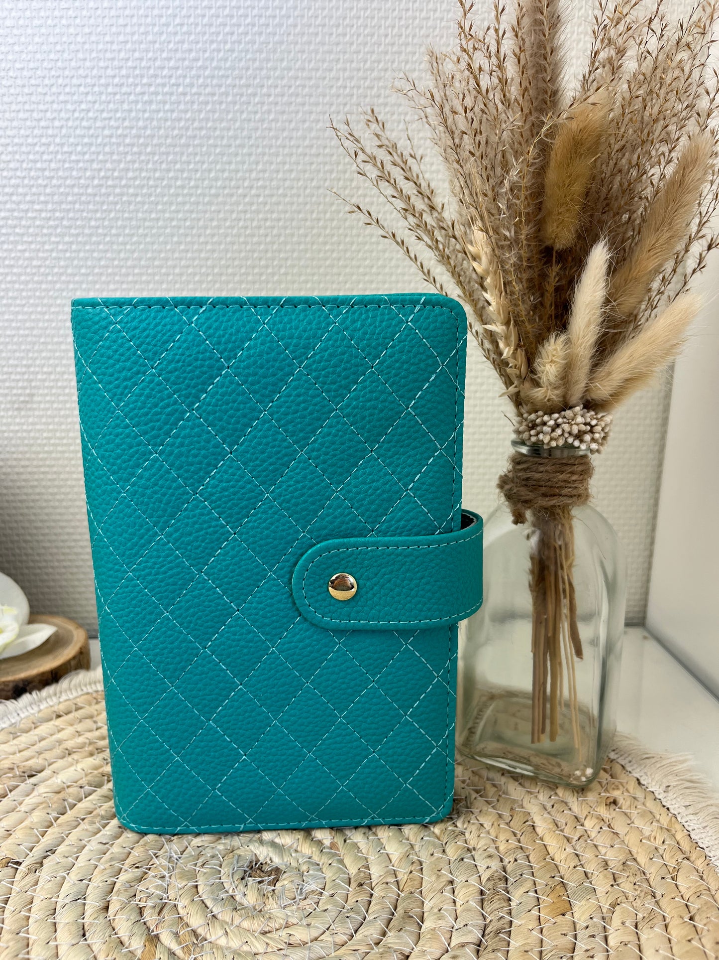 Luxe pebble binder turquoise
