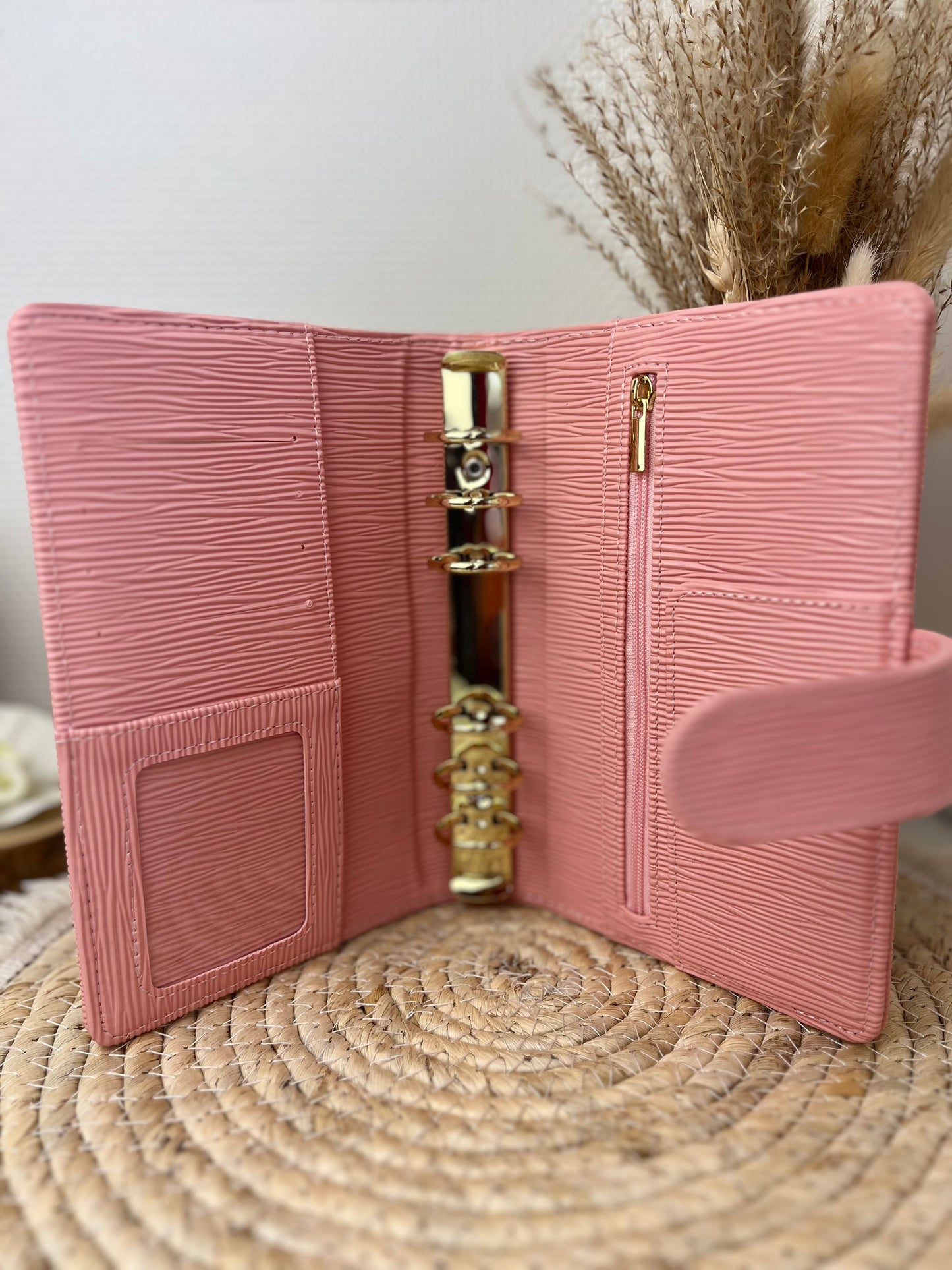 Saffiano binder a6 Peach