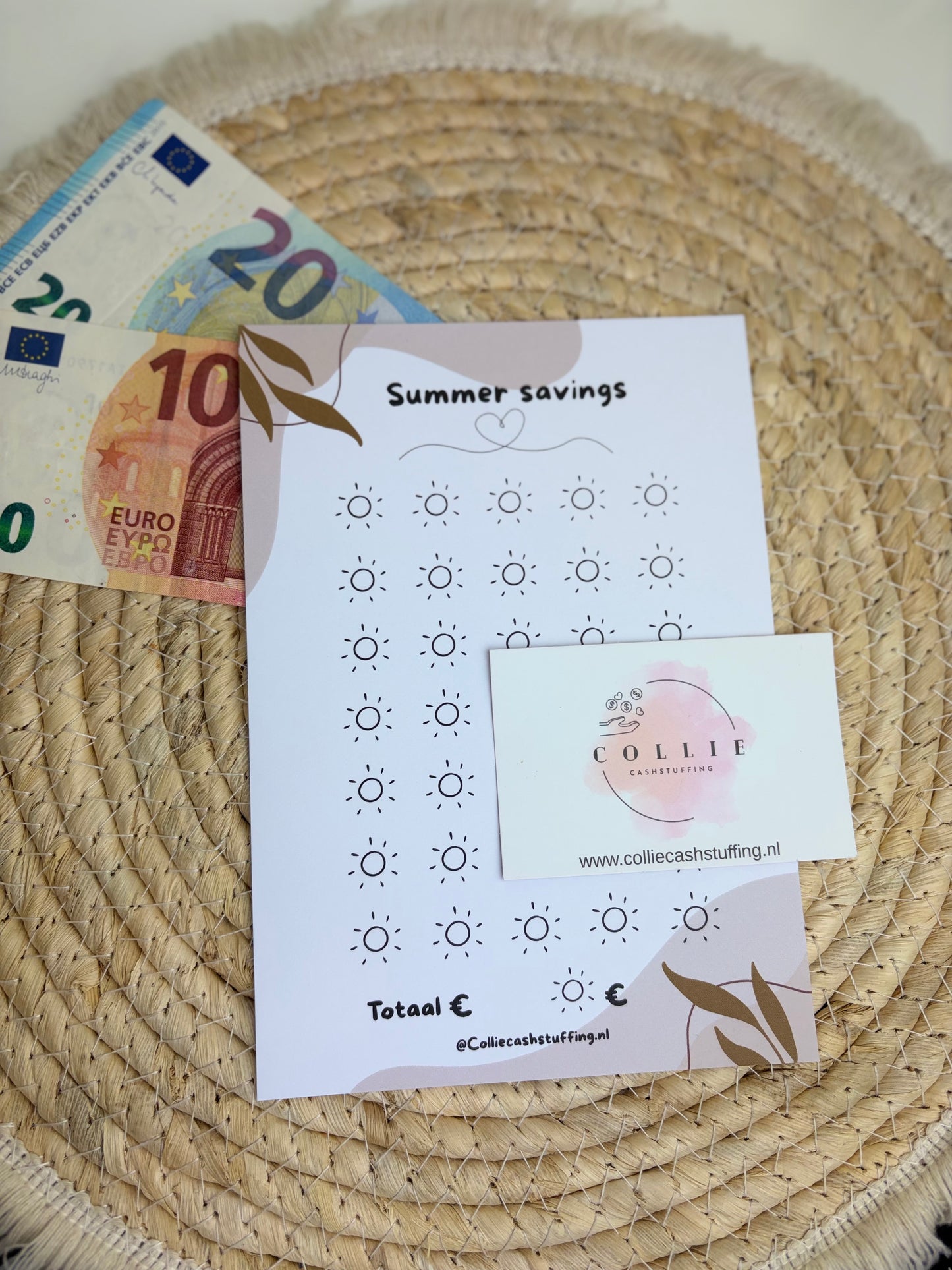 Summer savings challenge japandi A5