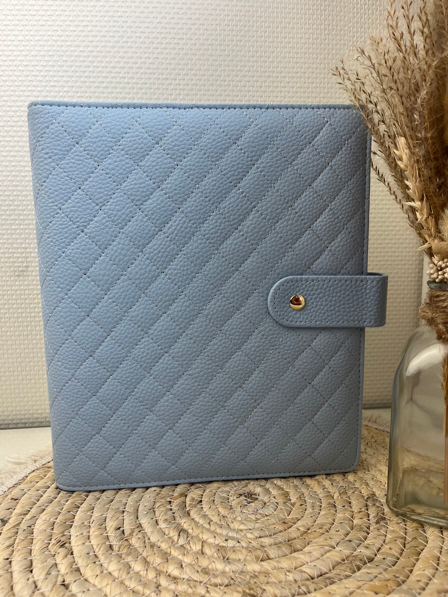 Luxe pebble binder A5 baby blauw
