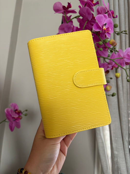 Saffiano binder a6 yellow