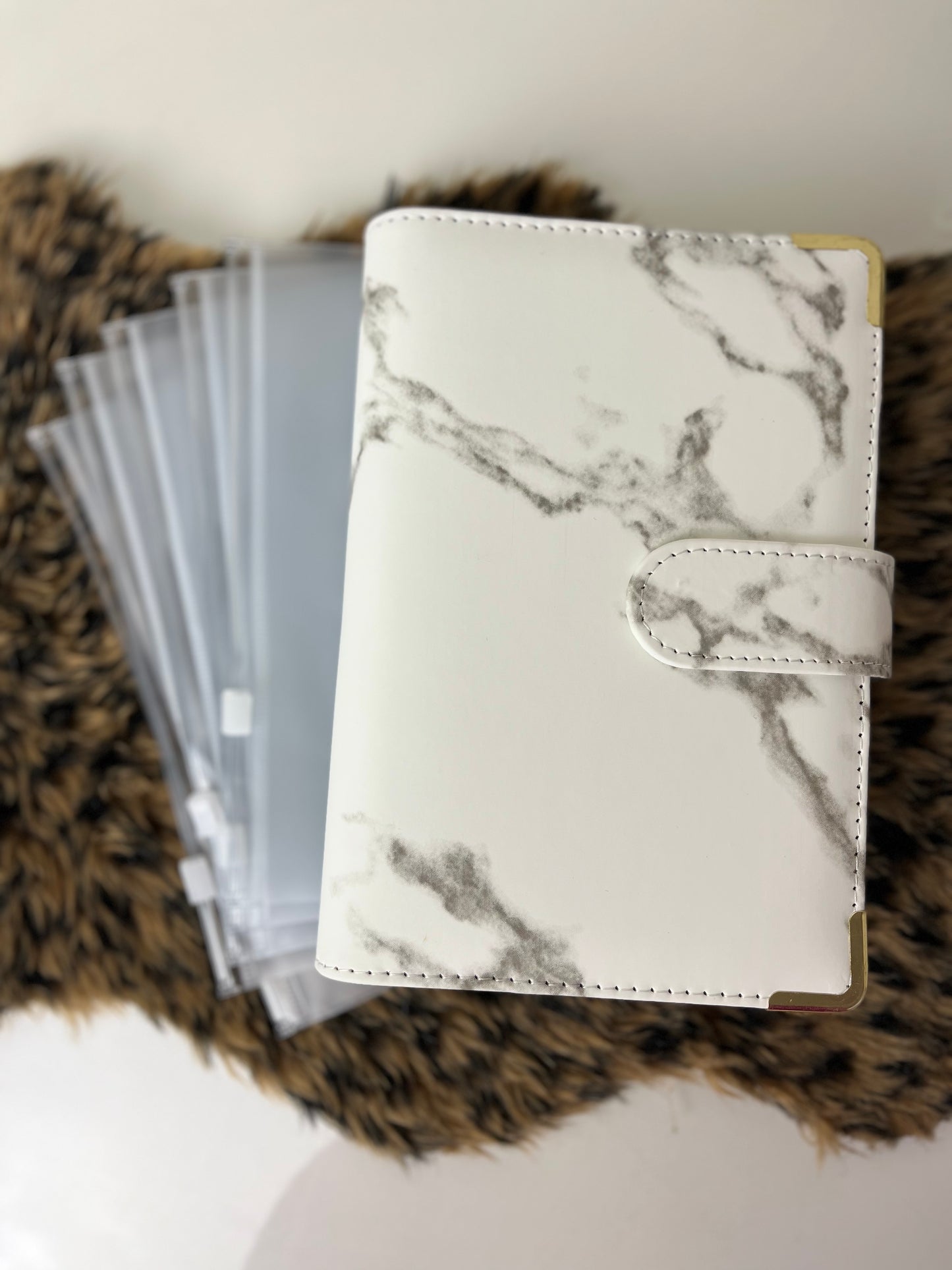 Binder marble wit met 5 zippers