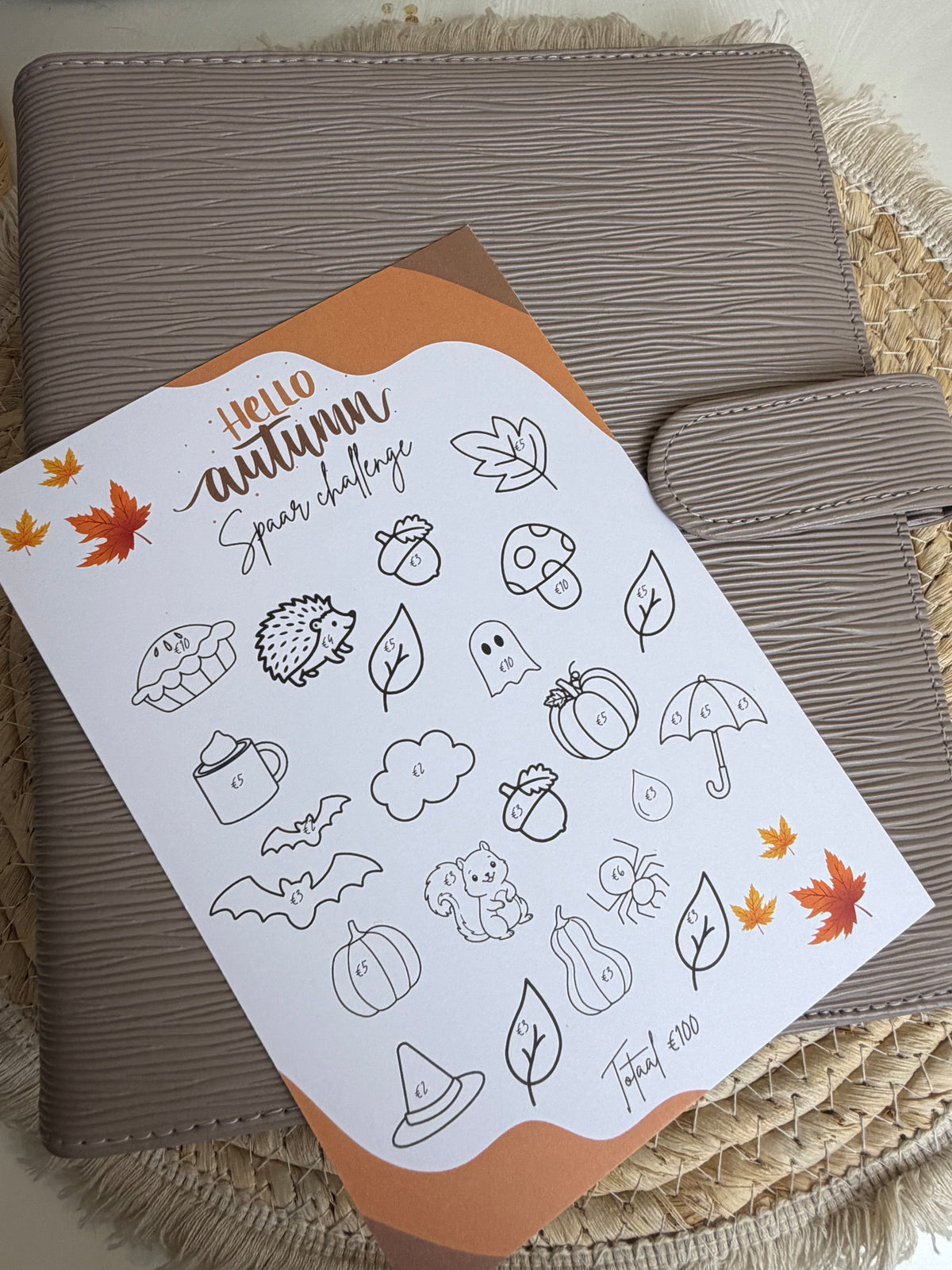 Herfst challenge plaatjes A5