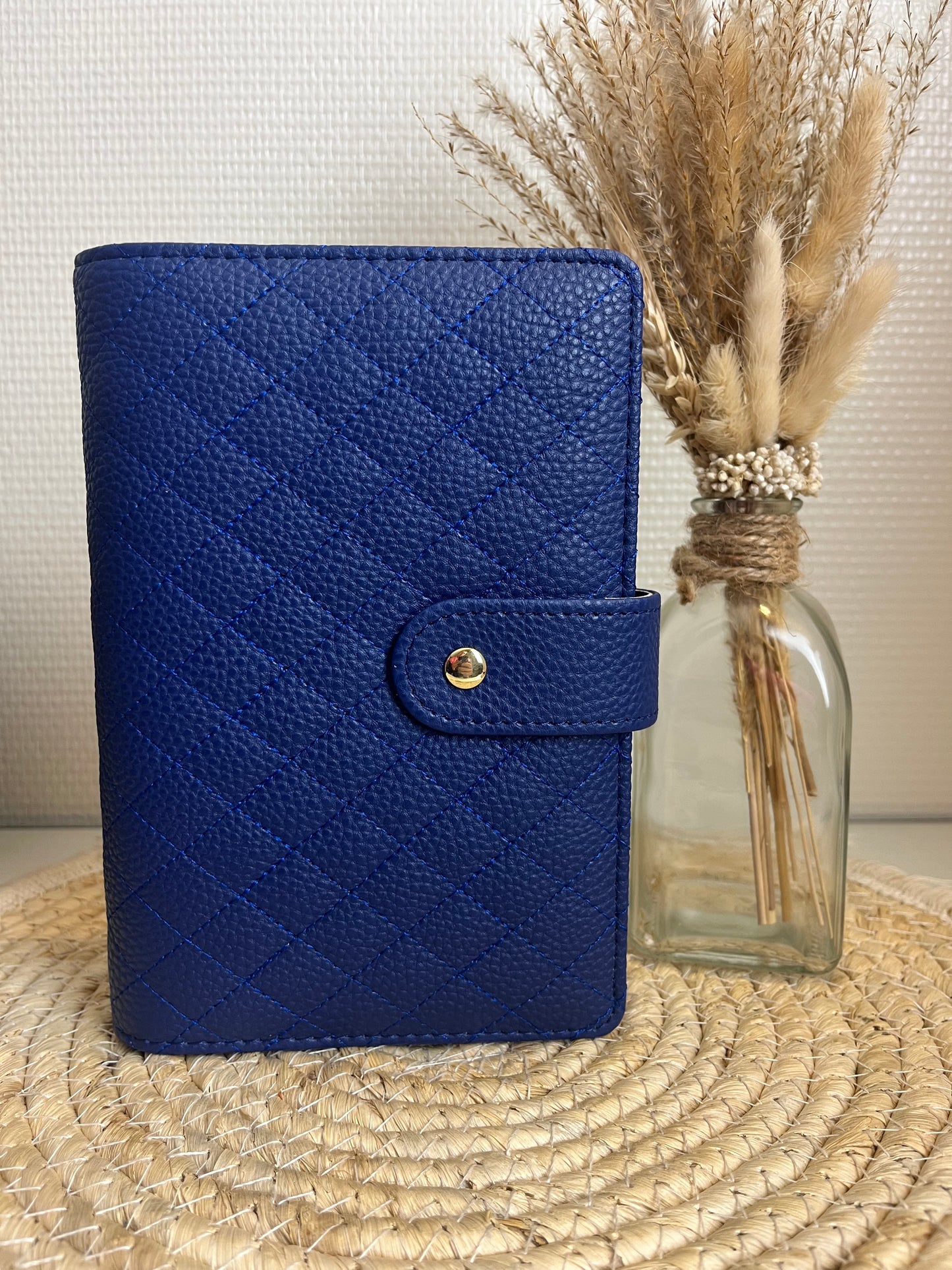Luxe pebble binder navy blue
