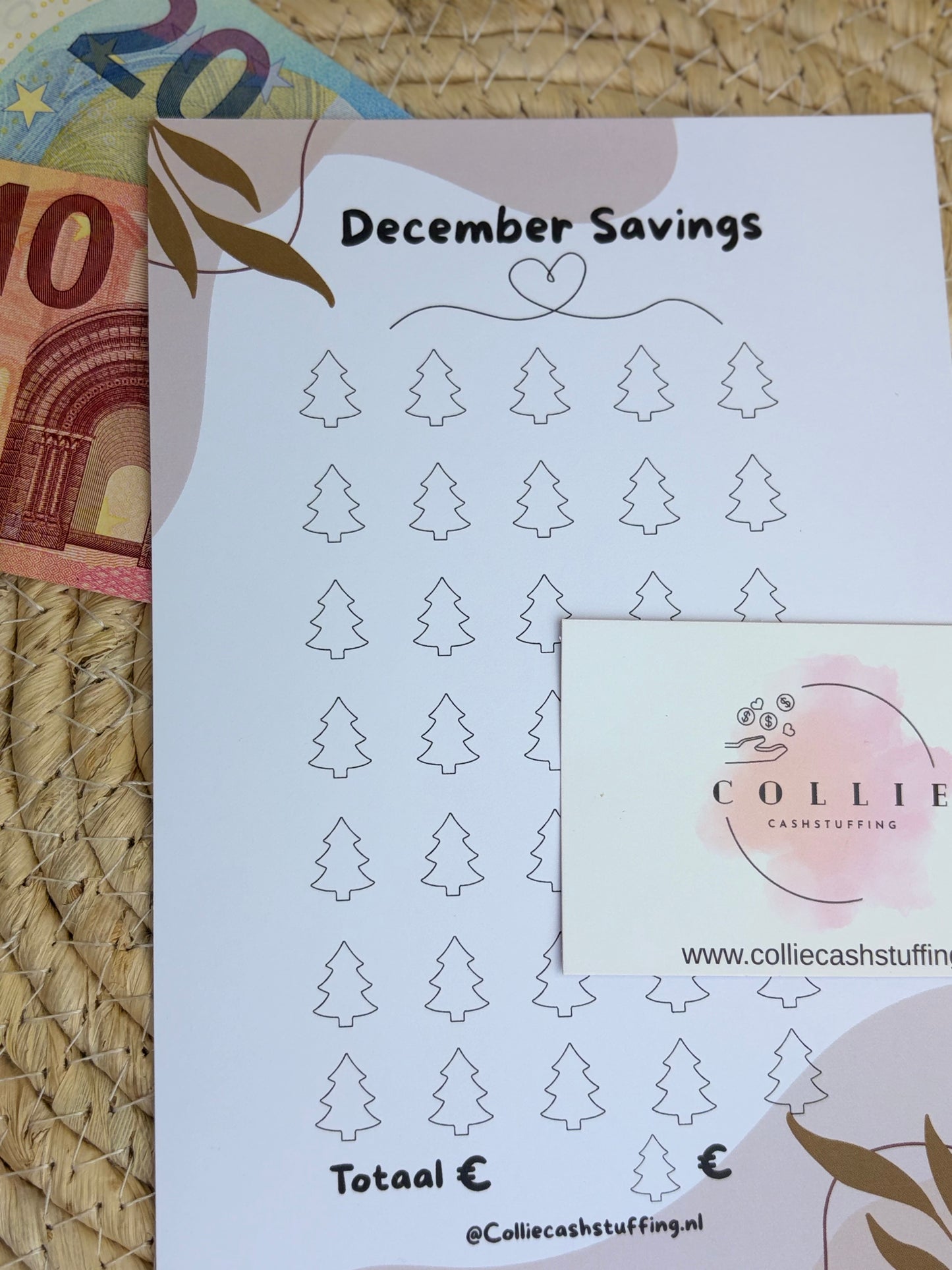 December savings challenge japandi A5